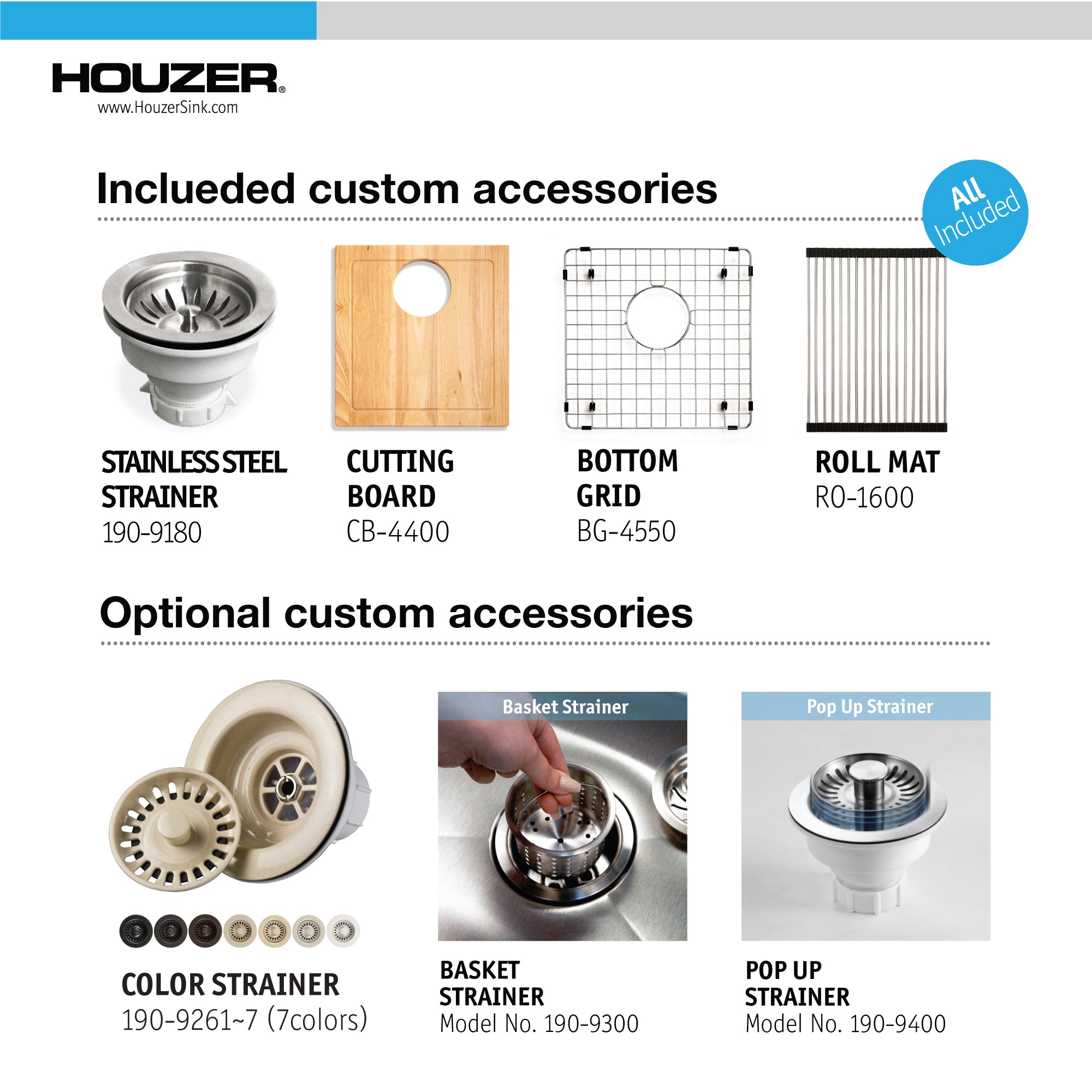 Novus Series 17" Workstation Kitchen Sink with Accessories Included