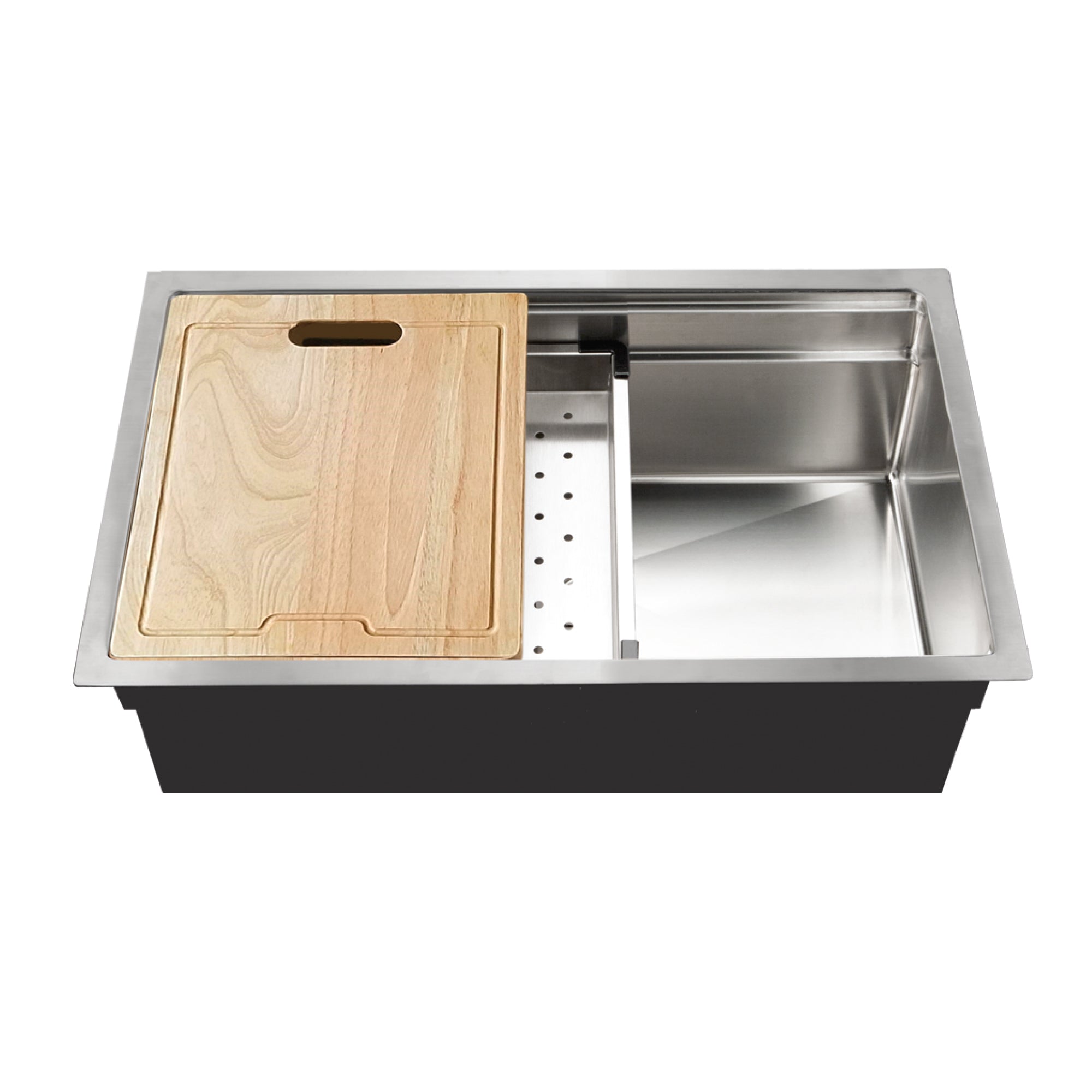 Houzer 26" Novus 18 Gauge Stainless Steel Undermount Dual Platform Workstation Kitchen Sink with Accessories