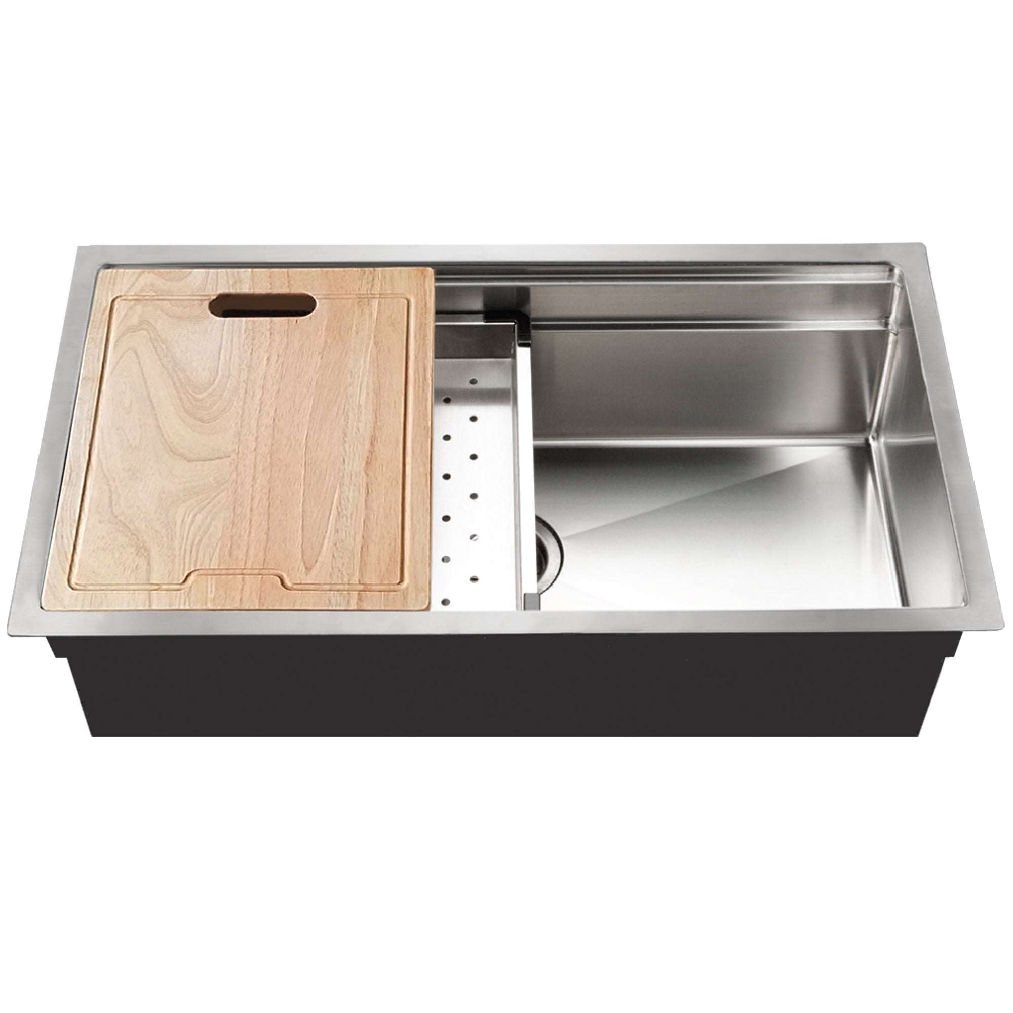 Houzer 32" Novus 18 Gauge Stainless Steel Undermount Dual Platform Workstation Kitchen Sink with Accessories