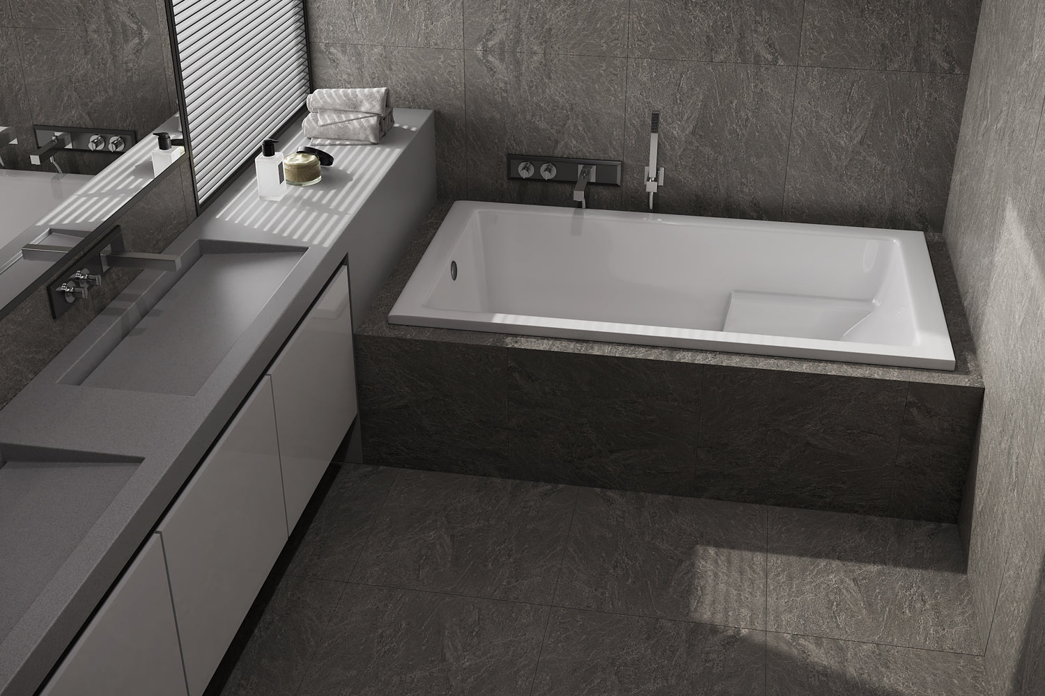 Americh Nadia 6032 - Tub Only Drop-in Bathtub NA6032T-WH