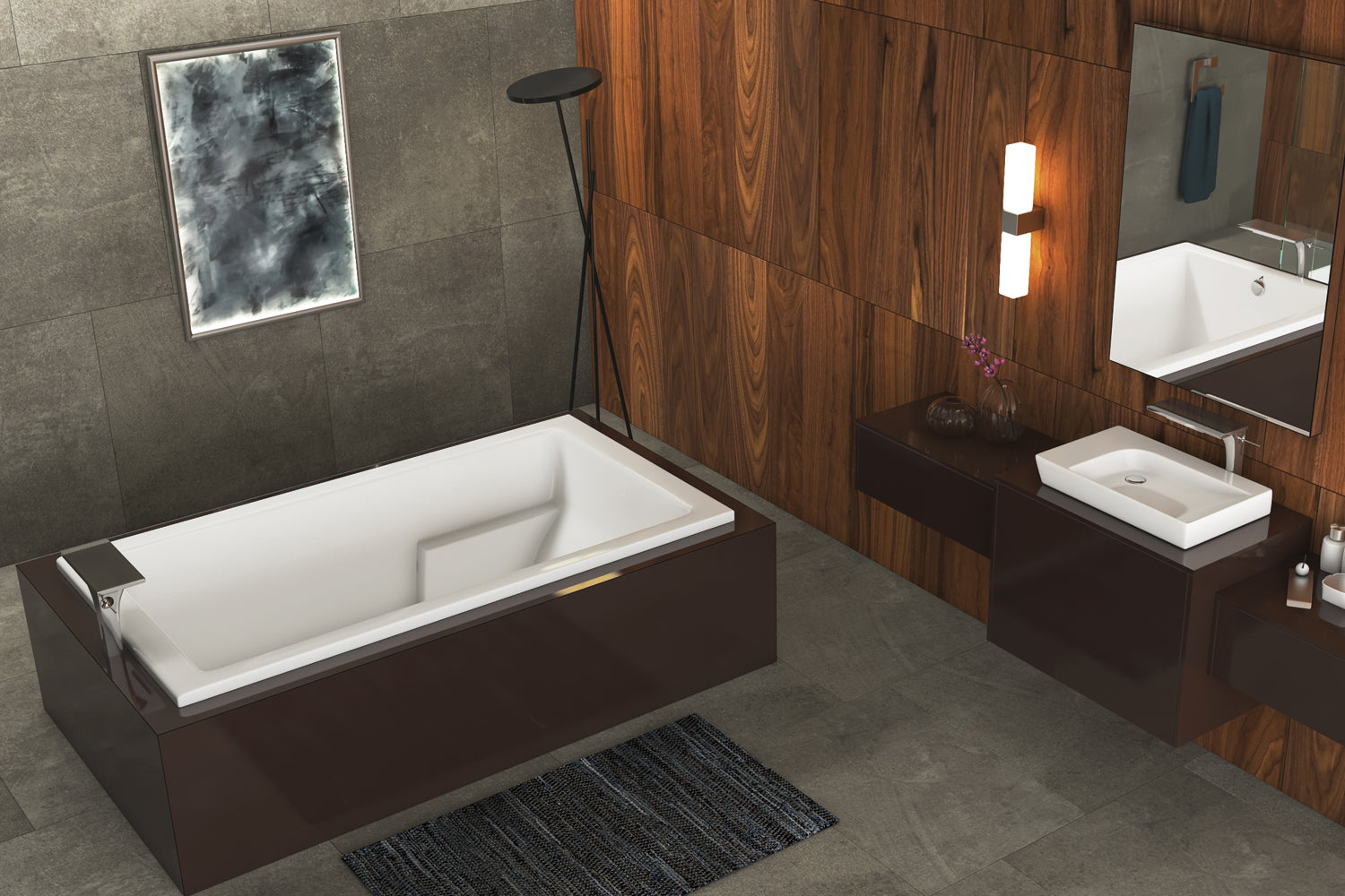 Americh Nadia 7232 - Luxury Series Drop-in Bathtub NA7232L-WH