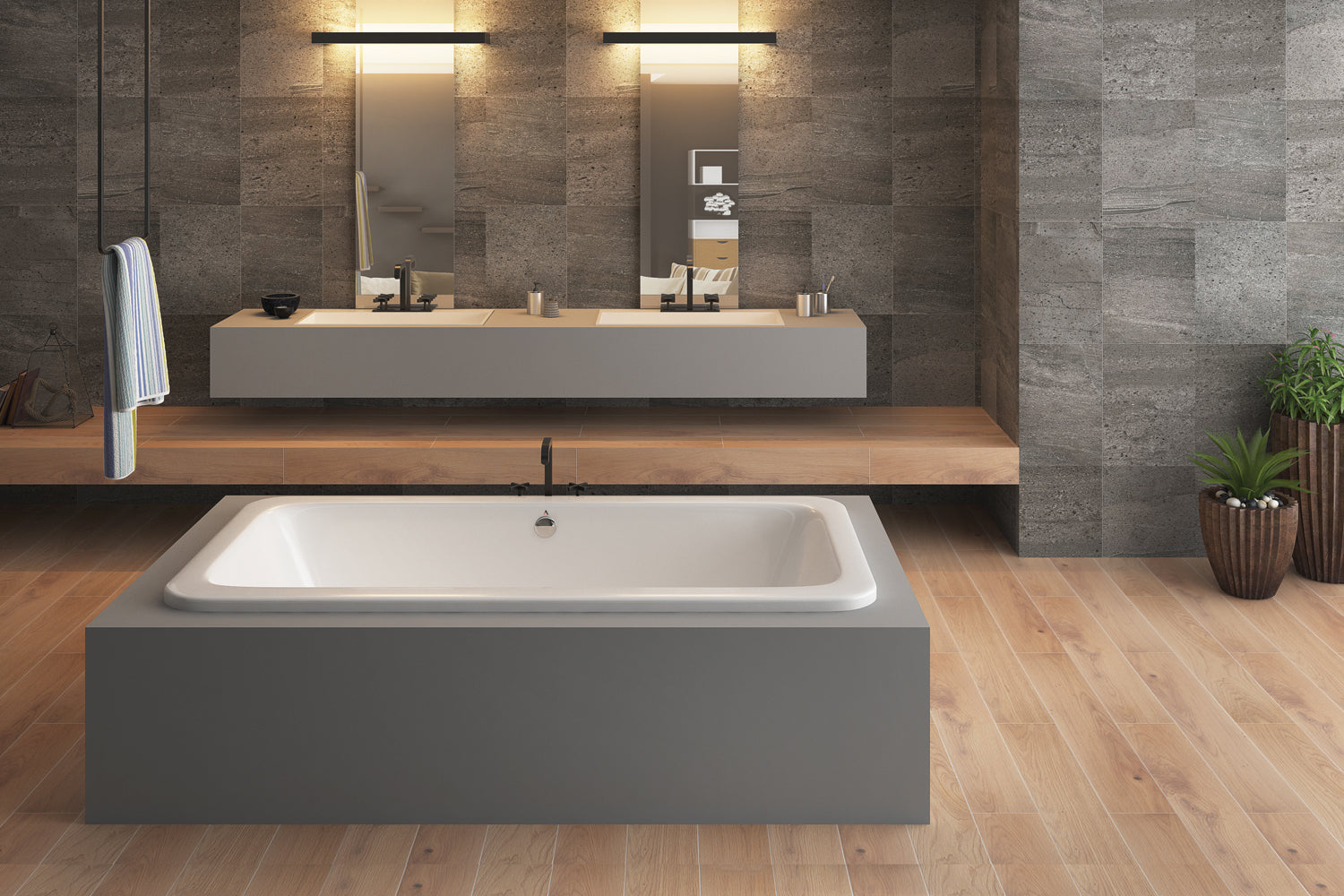 Americh Nerissa 6634 - Tub Only Drop-in Bathtub NE6634T-WH