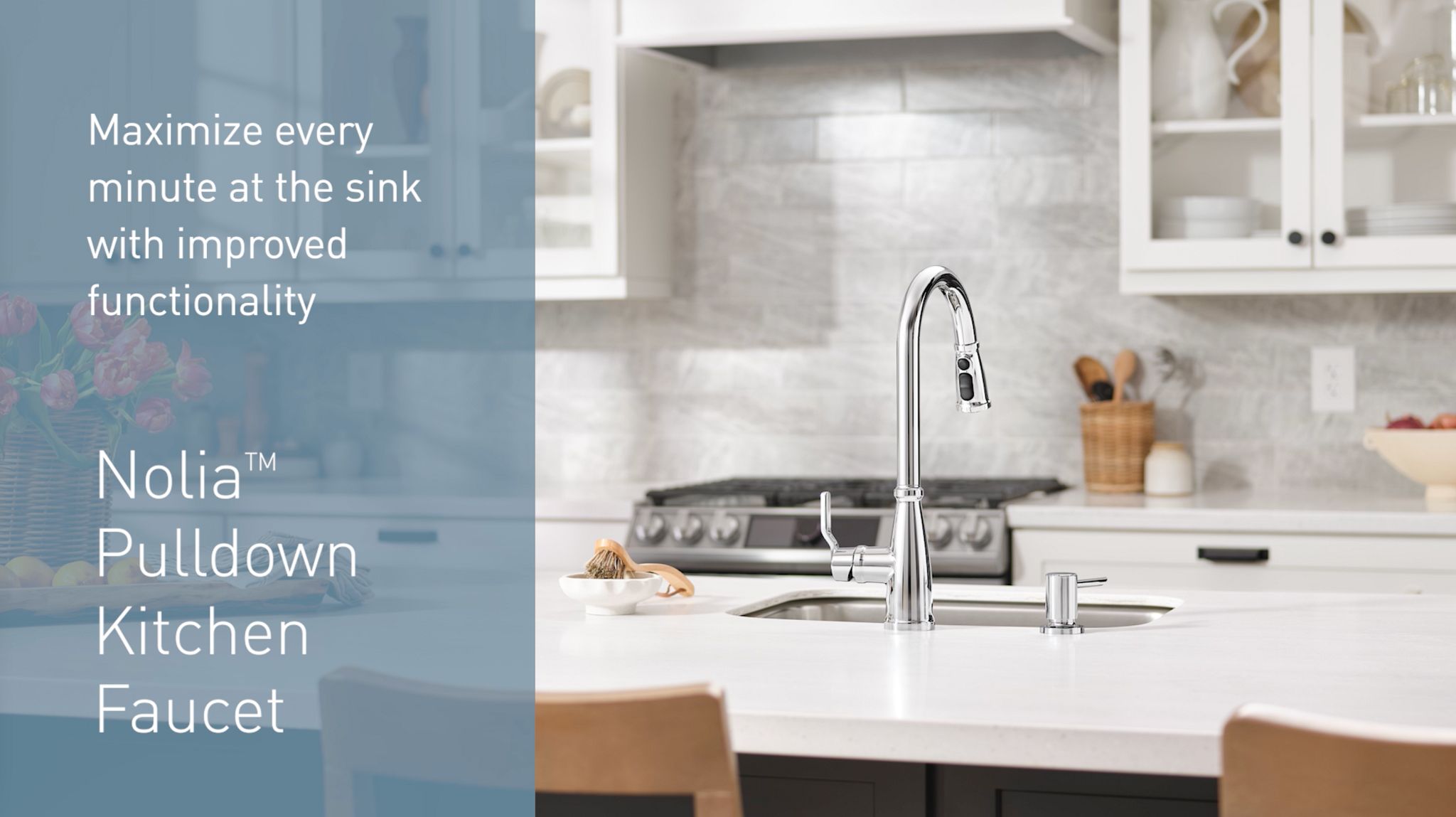 Nolia One-Handle High Arc Pulldown Kitchen Faucet