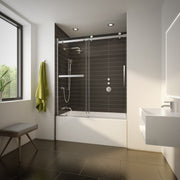 Fleurco NXVZT60 Novara Plus Sliding Tub Door – EZ Clean, Stainless Steel Rollers