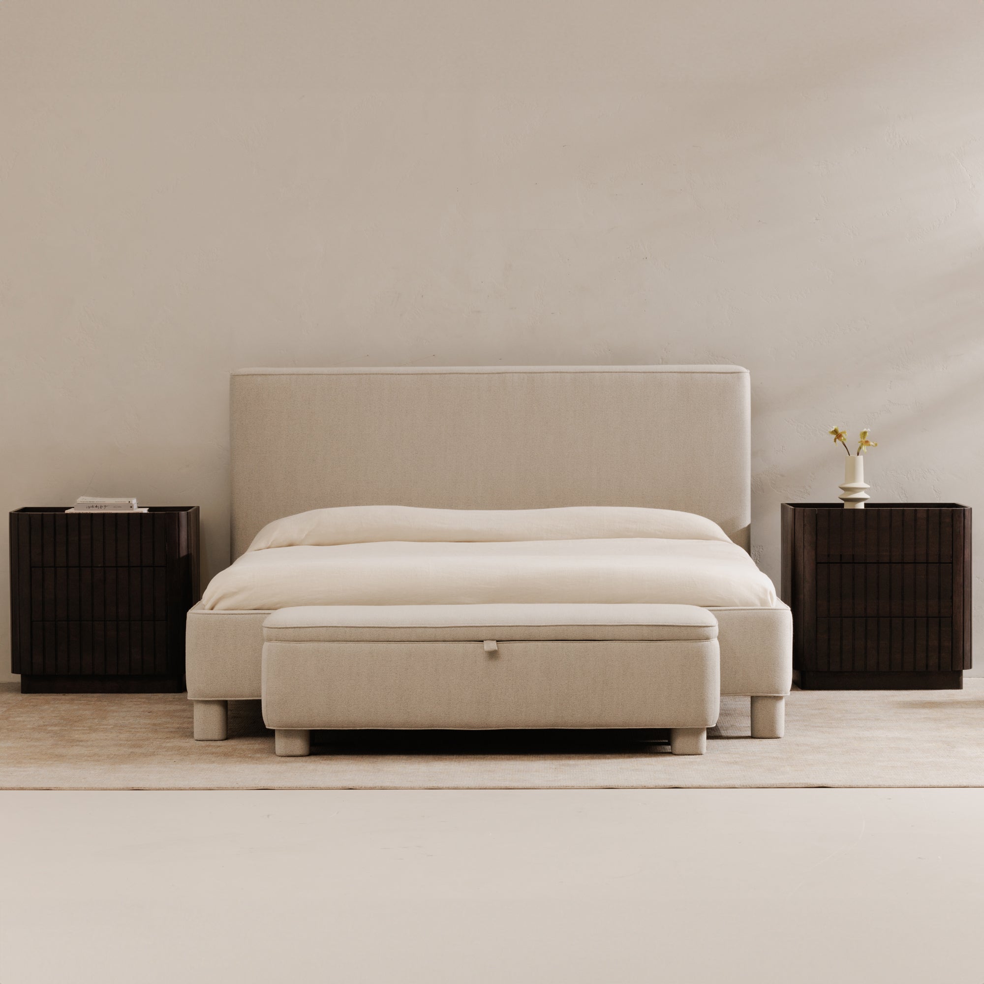 Moes Ichigo Storage Bench Light Grey OA-1004-29