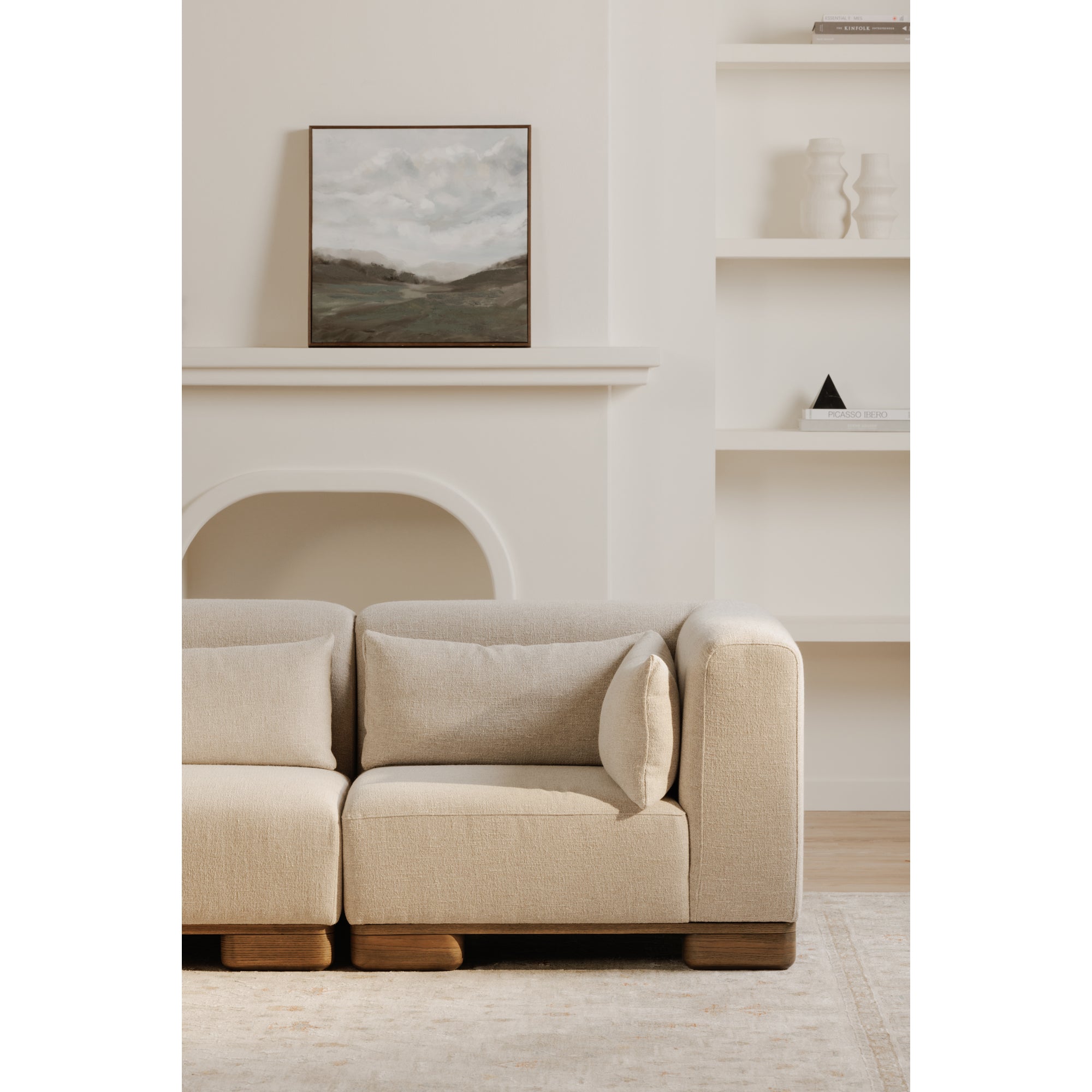 Moes June Corner Chair Oatmeal OA-1030-34