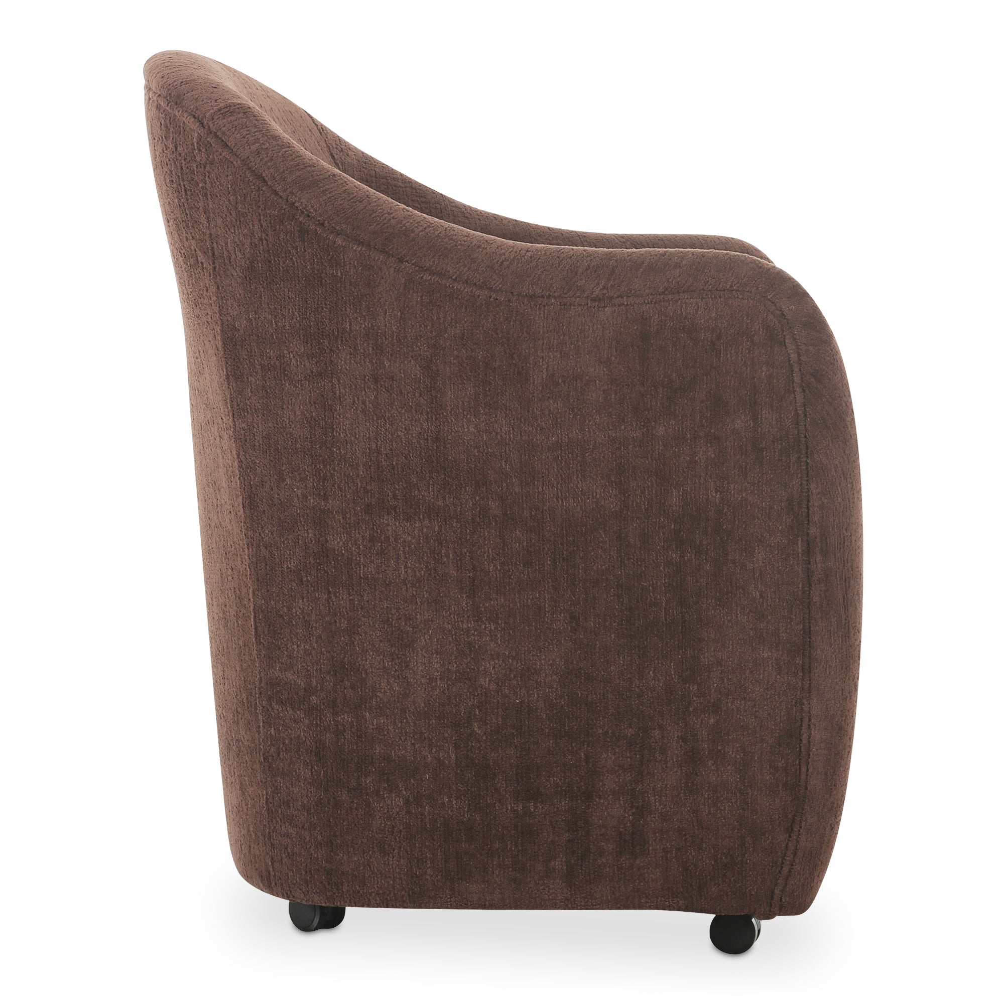 Moes Drava Rolling Dining Chair Dark Brown OA-1034-20