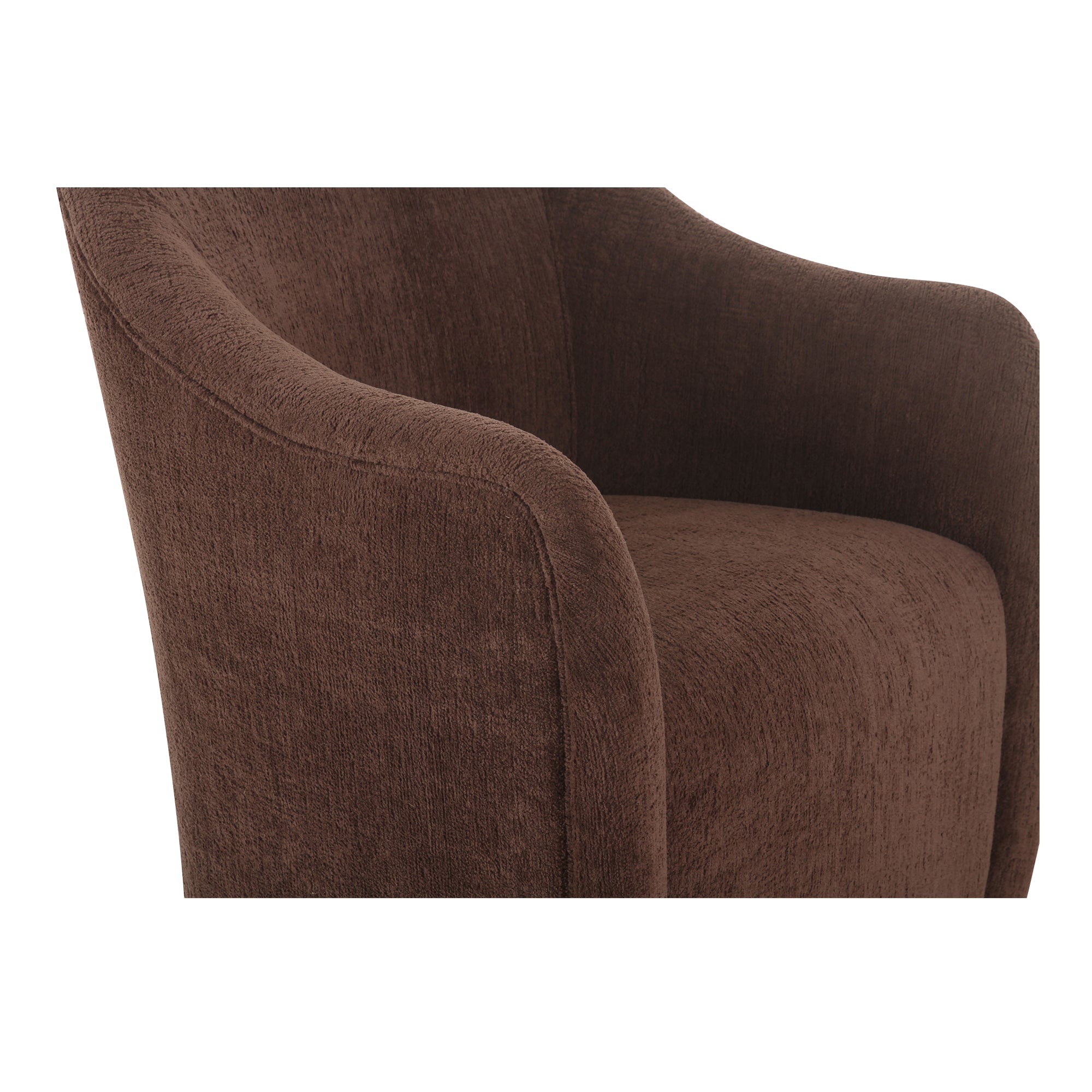 Moes Drava Rolling Dining Chair Dark Brown OA-1034-20