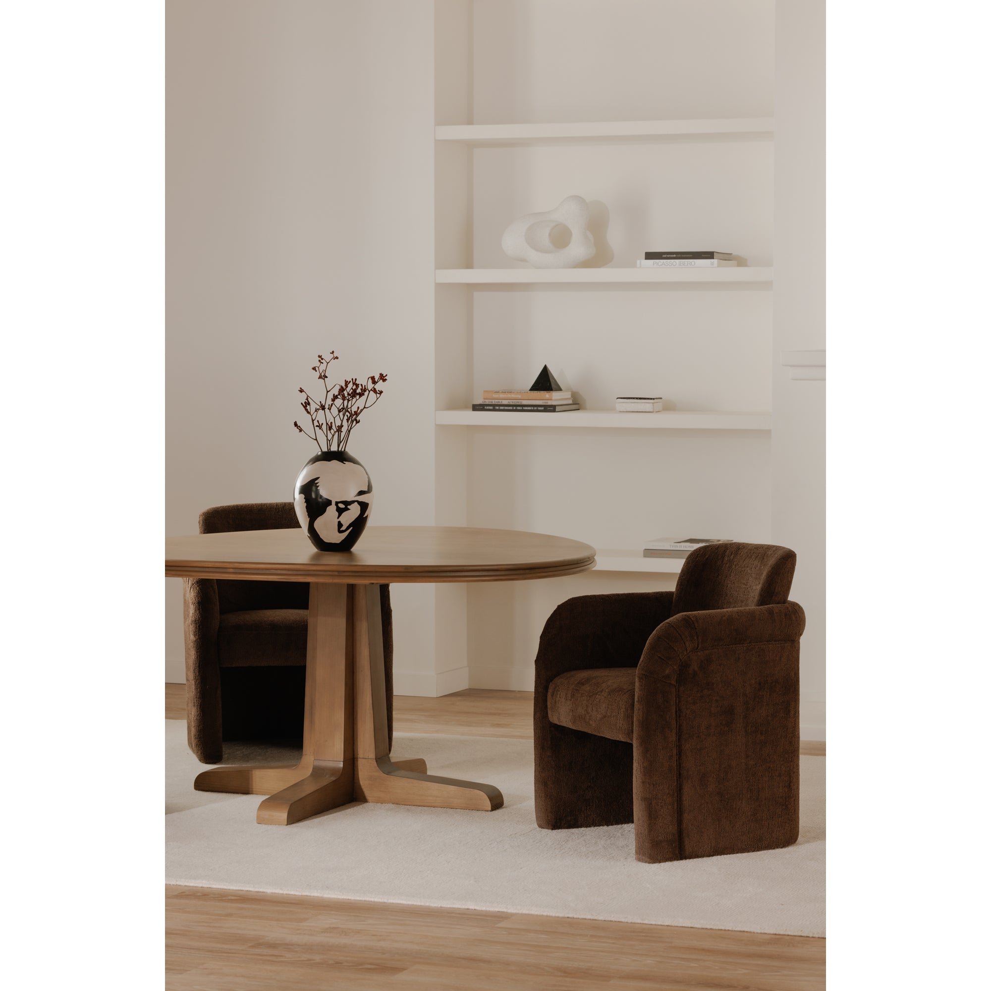 Moes Mesto Rolling Dining Chair Dark Brown OA-1035-20