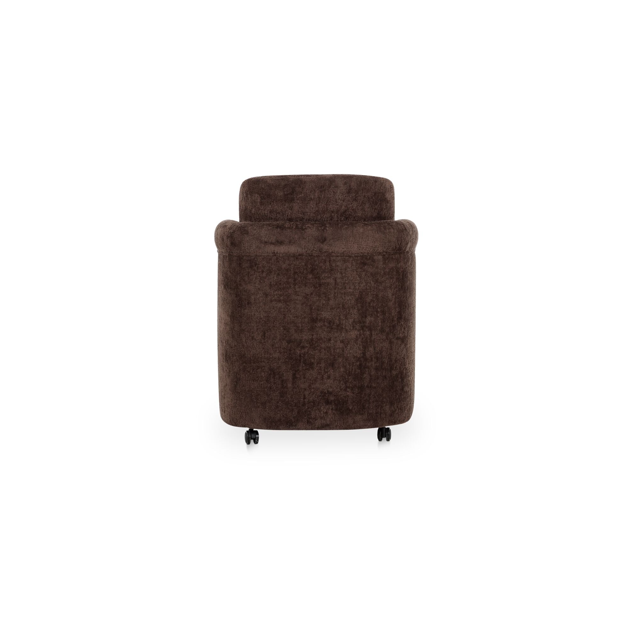 Moes Mesto Rolling Dining Chair Dark Brown OA-1035-20