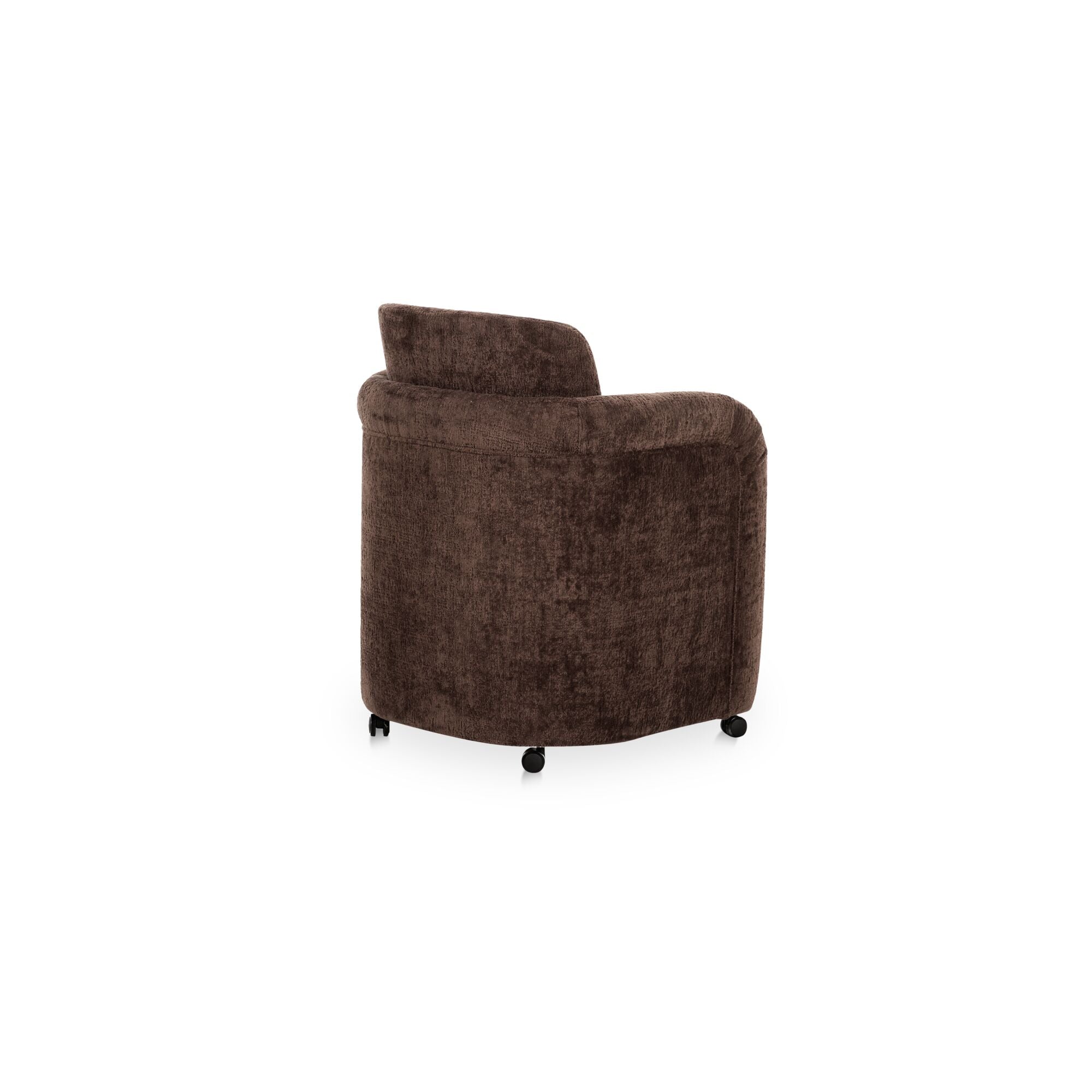 Moes Mesto Rolling Dining Chair Dark Brown OA-1035-20