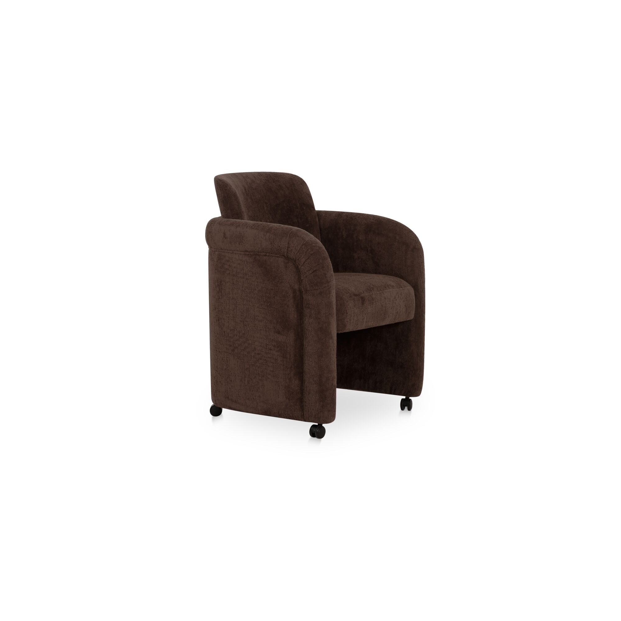 Moes Mesto Rolling Dining Chair Dark Brown OA-1035-20