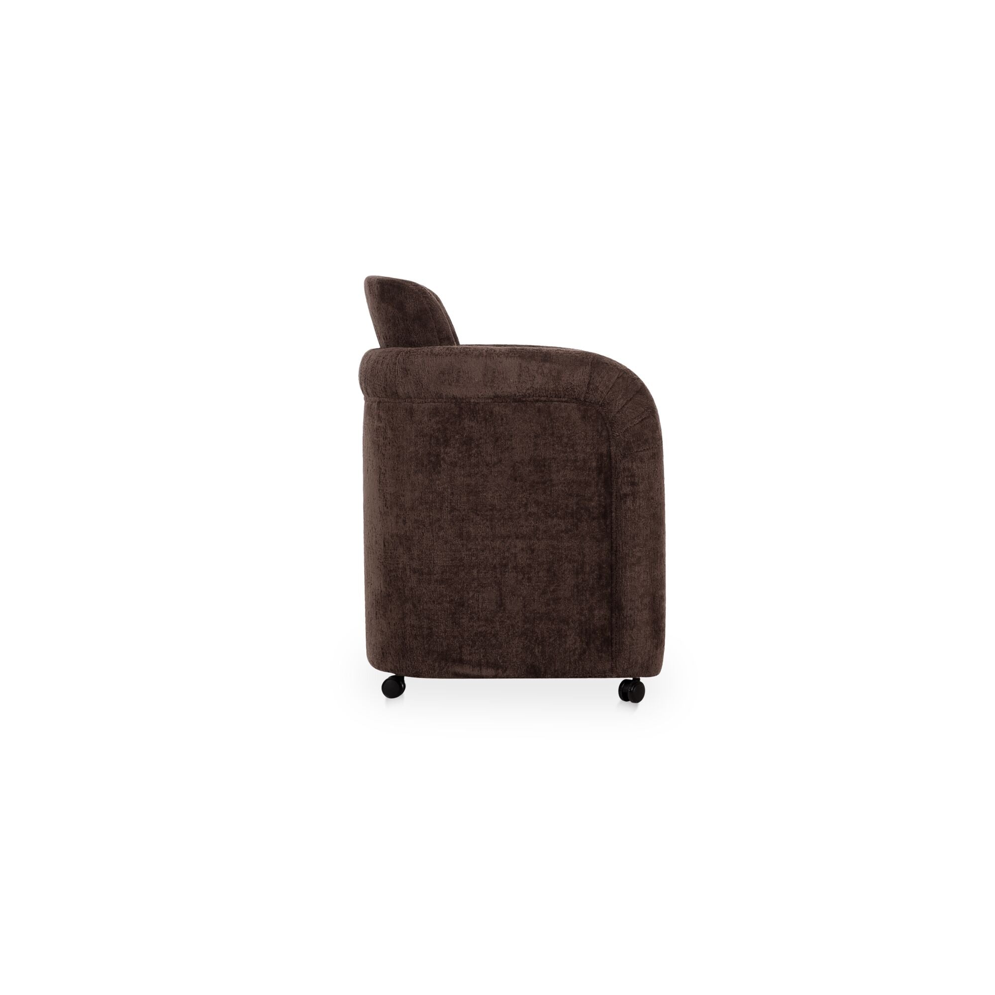 Moes Mesto Rolling Dining Chair Dark Brown OA-1035-20