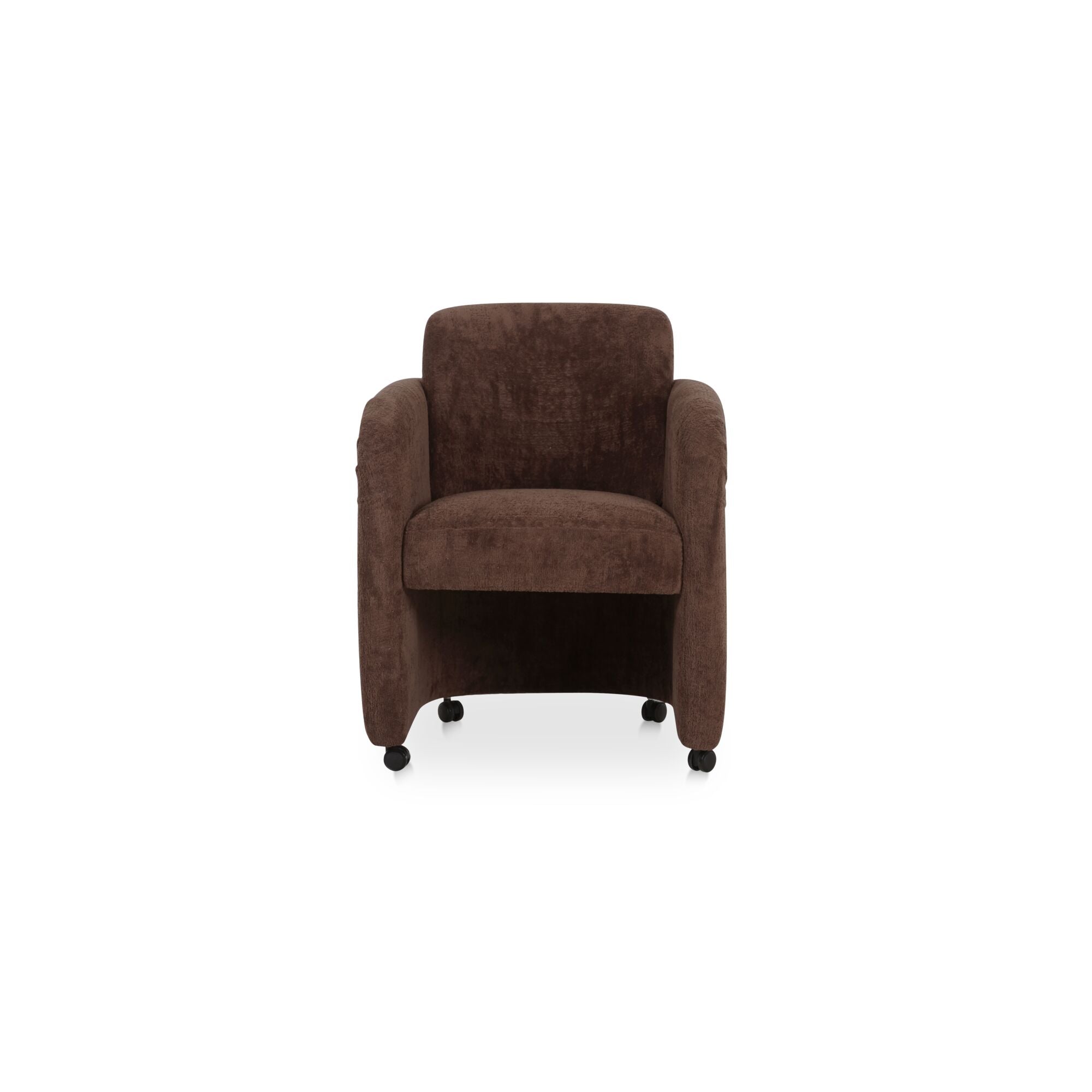 Moes Mesto Rolling Dining Chair Dark Brown OA-1035-20
