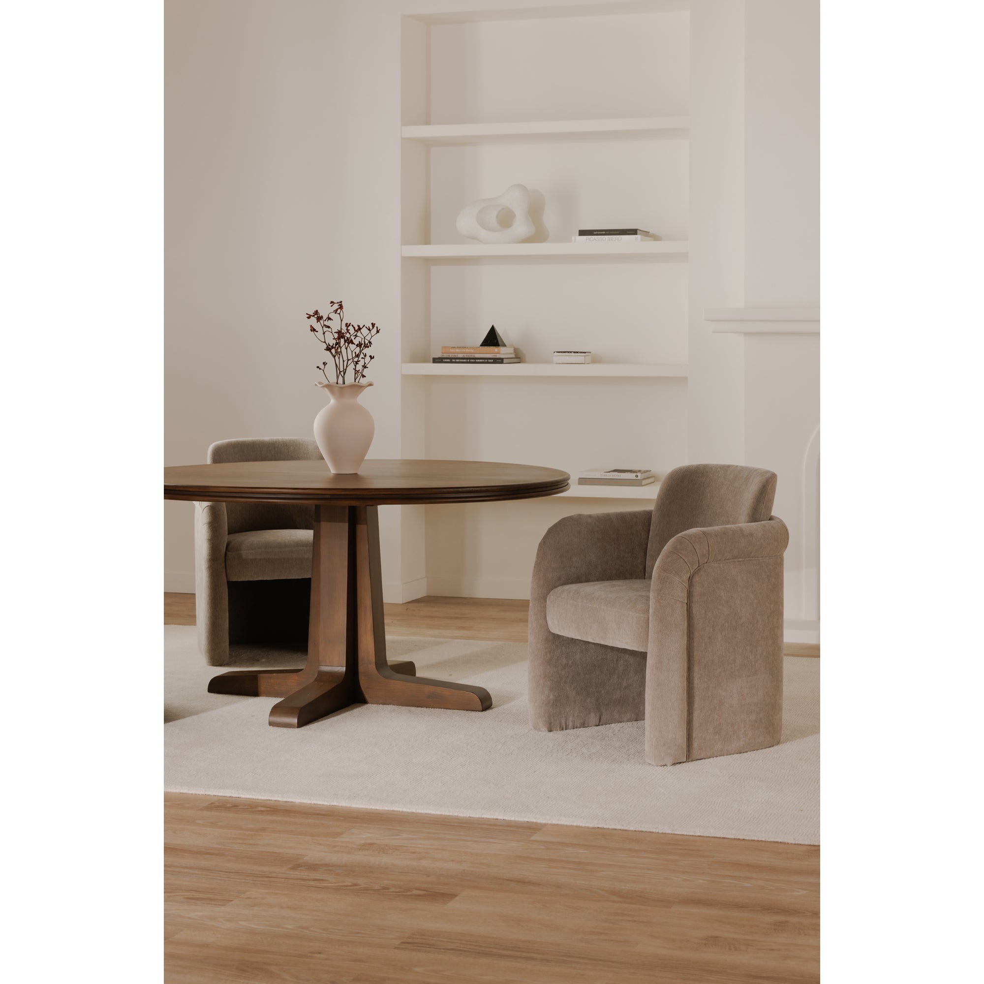 Moes Mesto Rolling Dining Chair Taupe OA-1035-39