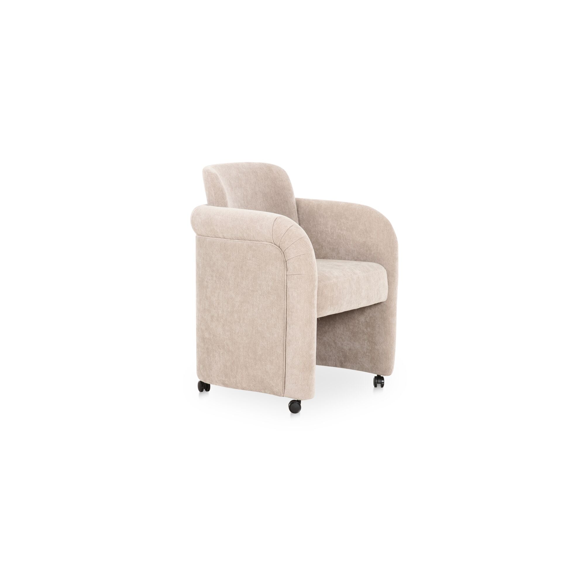 Moes Mesto Rolling Dining Chair Taupe OA-1035-39