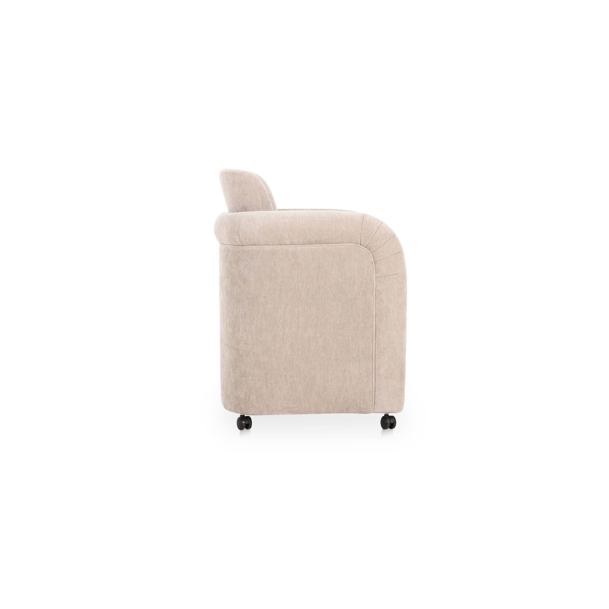 Moes Mesto Rolling Dining Chair Taupe OA-1035-39