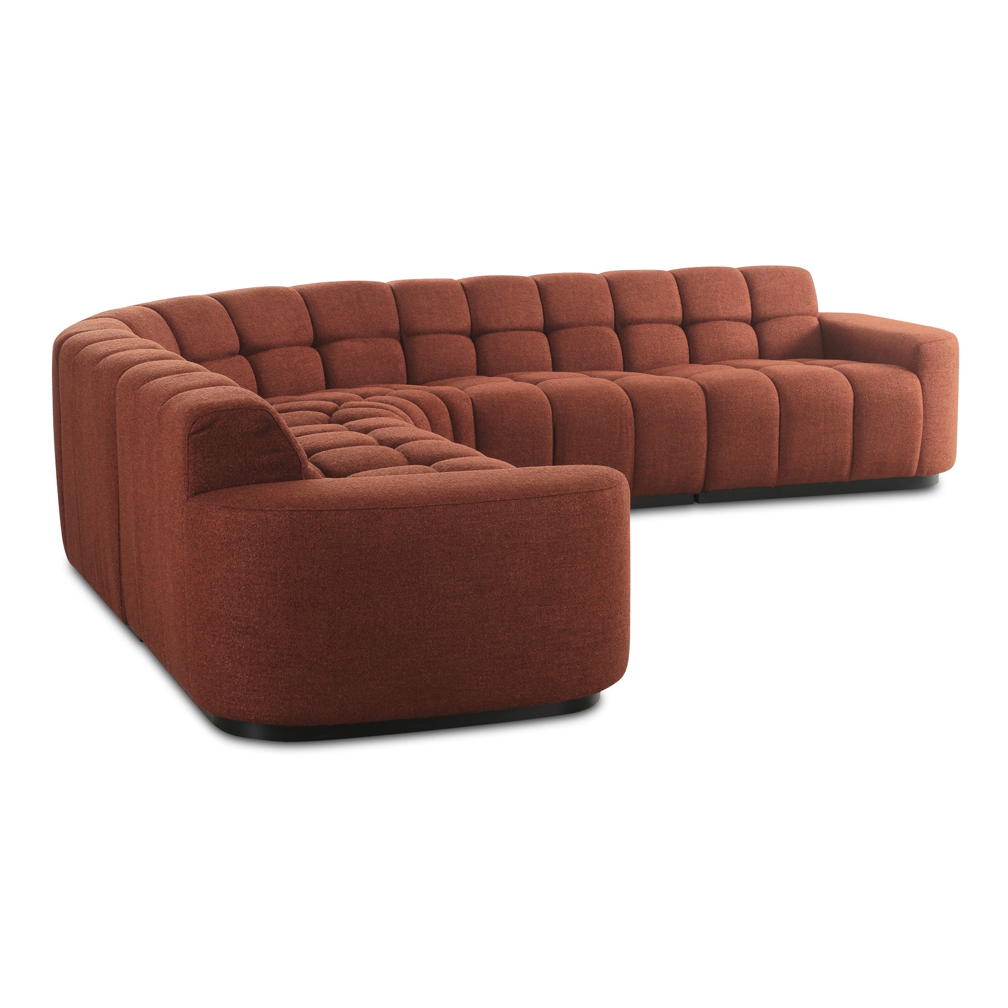 Moes Roman L-Shaped Sectional Rust OA-1042-12-0