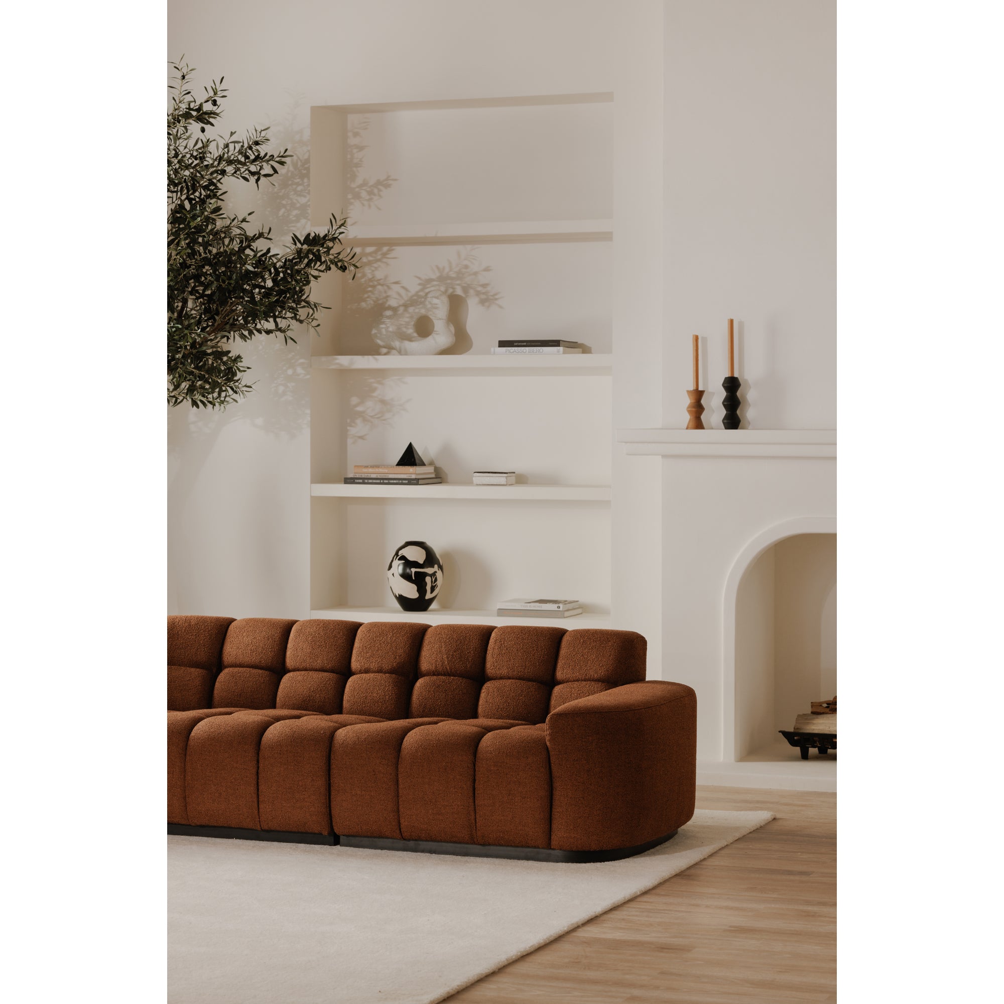 Moes Roman L-Shaped Sectional Rust OA-1042-12-0