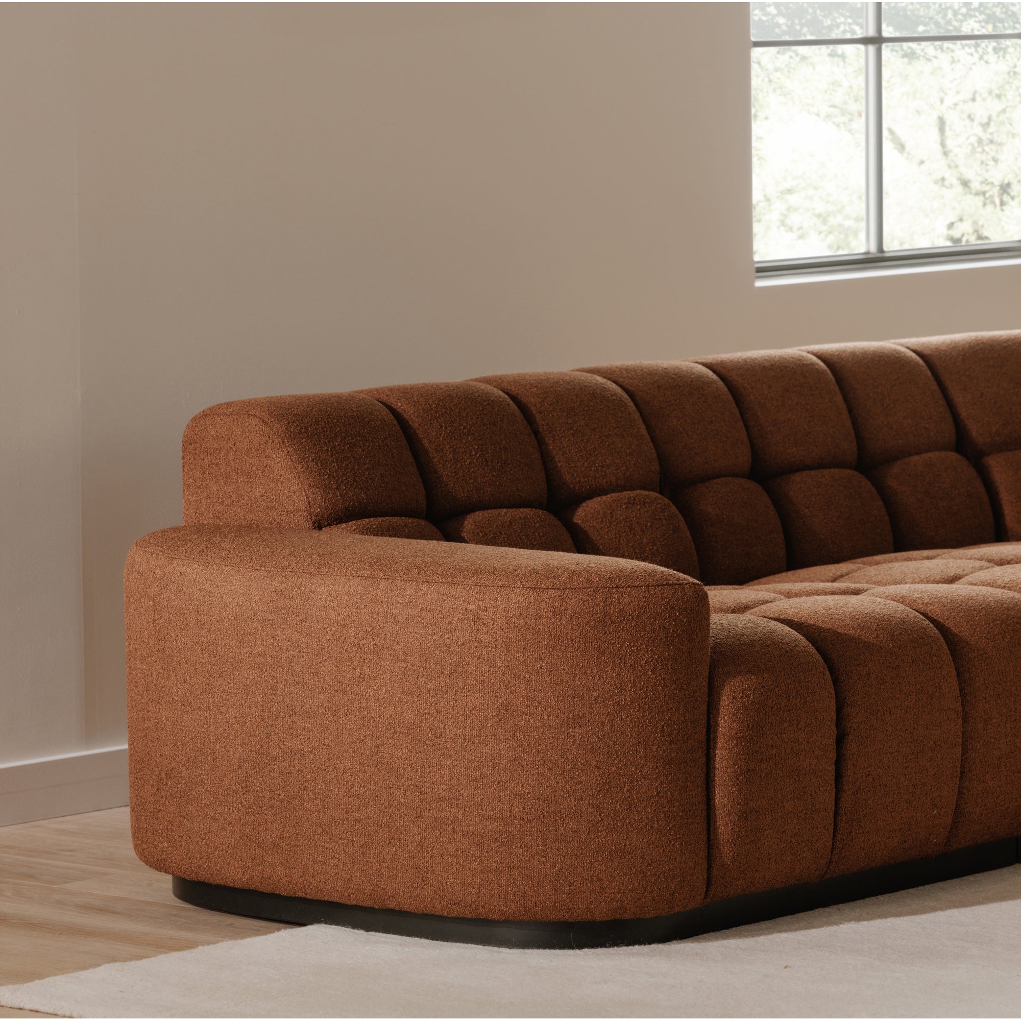 Moes Roman L-Shaped Sectional Rust OA-1042-12-0