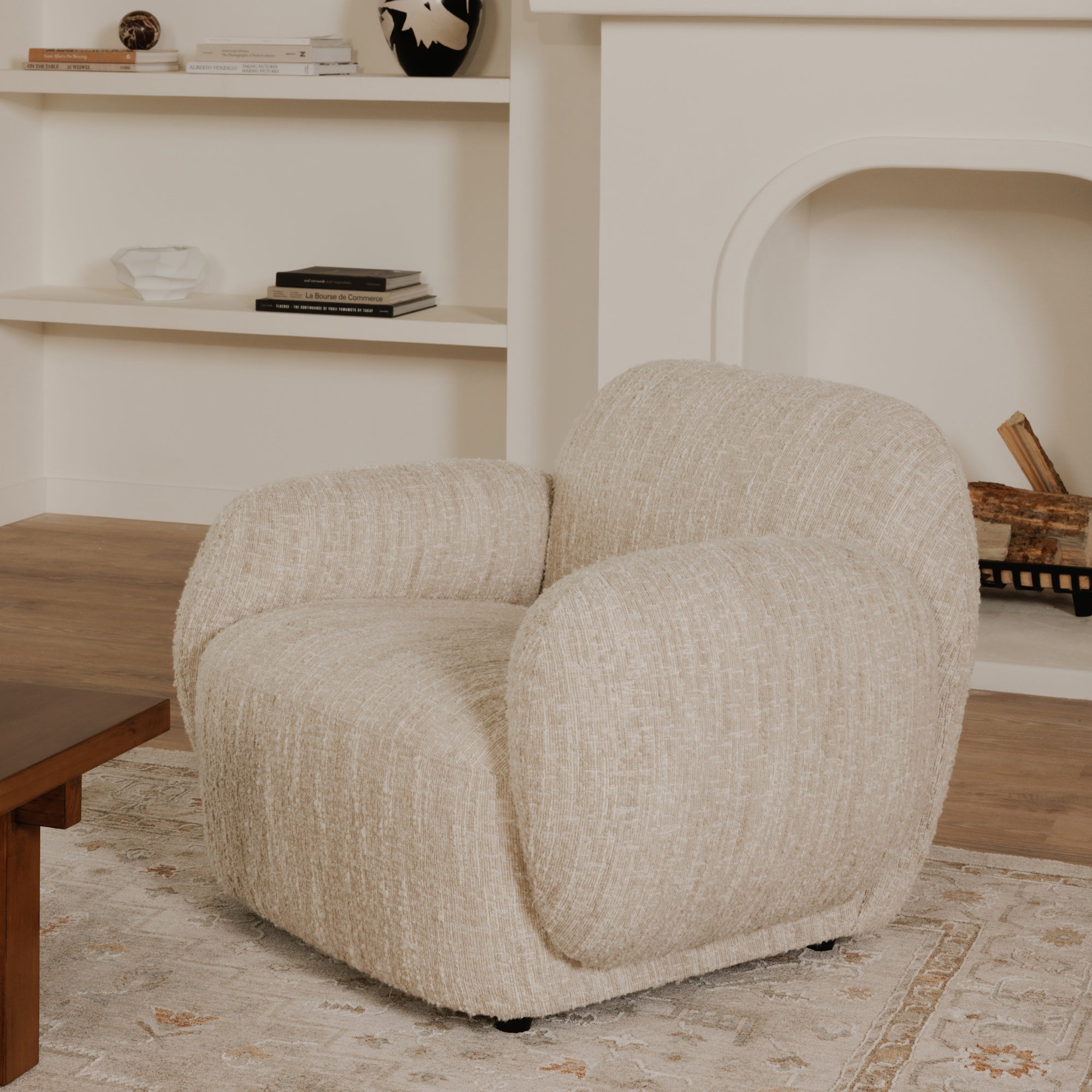 Moes Hazel Lounge Chair Off White OA-1043-34