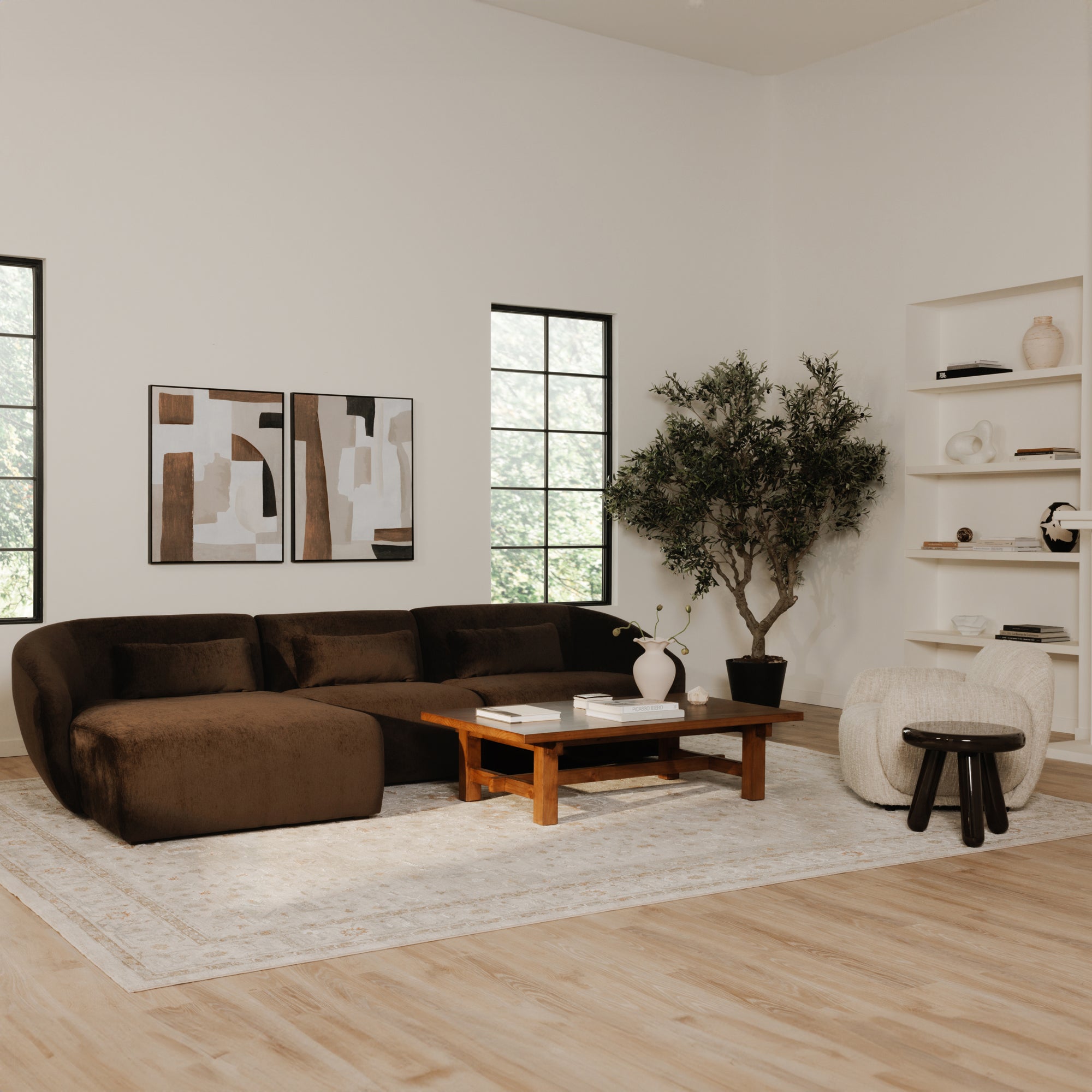 Moes Hazel Lounge Chair Off White OA-1043-34