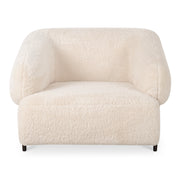 Moes Devlin Lounge Chair Cream Faux Fur OA-1061-05