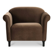 Moes Harmony Accent Chair Dark Brown Faux Mohair OA-1063-20