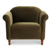 Moes Harmony Accent Chair Dark Green Faux Mohair OA-1063-27