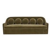 Moes Rialto Sofa Dark Green Faux Mohair OA-1064-16