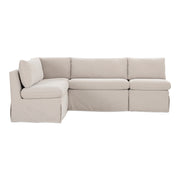Moes Fable Slipcover Dining Banquette L-Shape Beige 96 in. OA-1067-34
