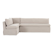 Moes Fable Slipcover Dining Banquette L-Shape Beige 100.5 in. OA-1068-34