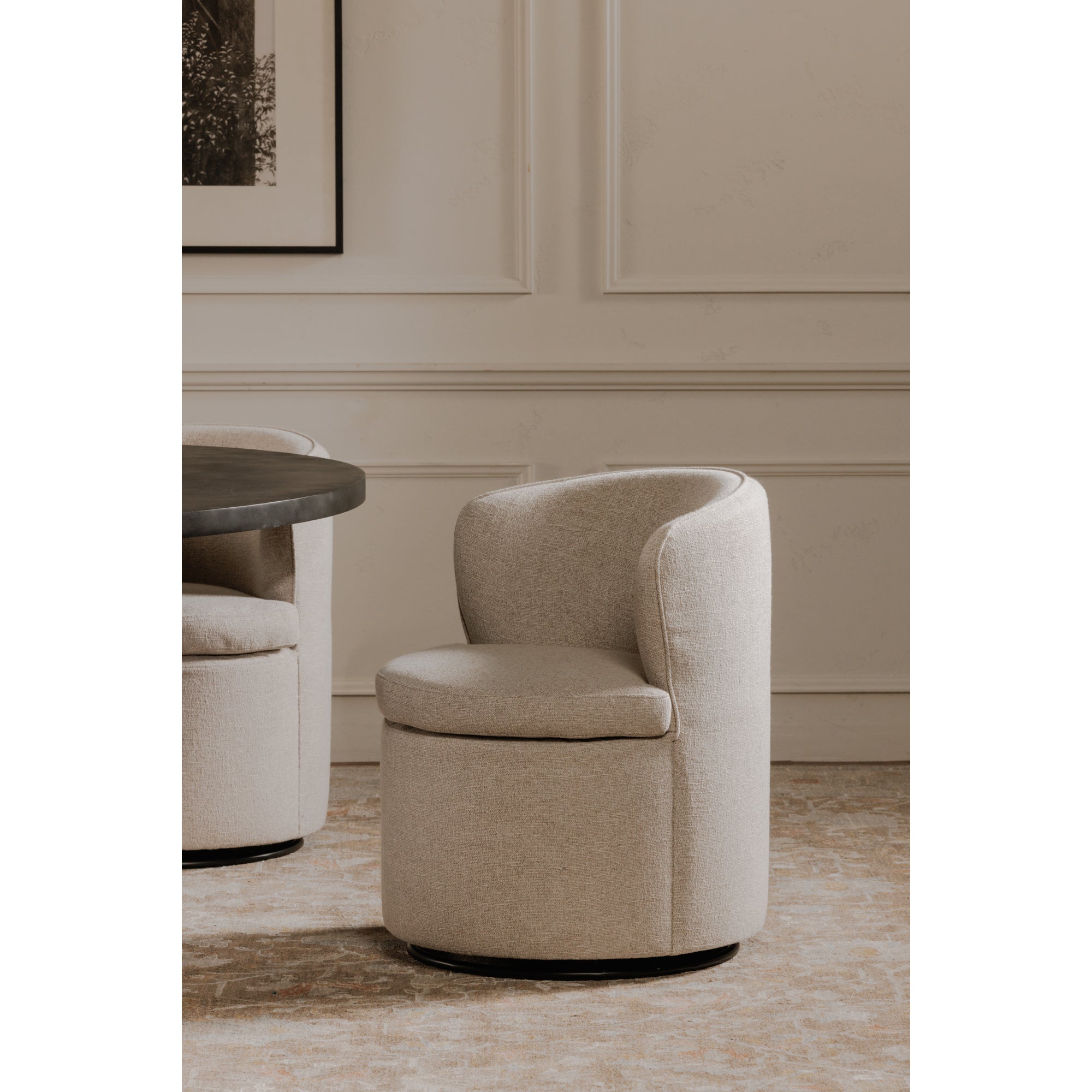 Moes Dane Swivel Dining Chair Oatmeal OA-1074-34