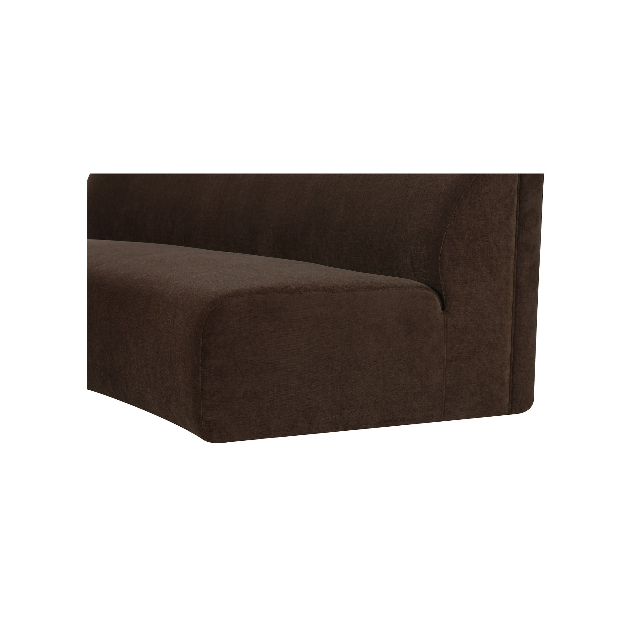 Moes Naomi Concave Sofa Dark Brown OA-1092-20