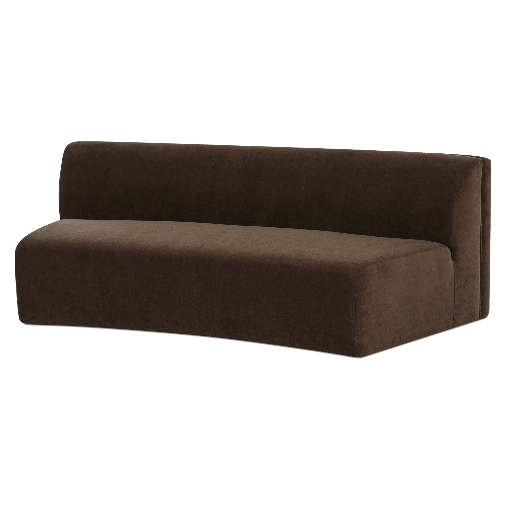 Moes Naomi Concave Sofa Dark Brown OA-1092-20