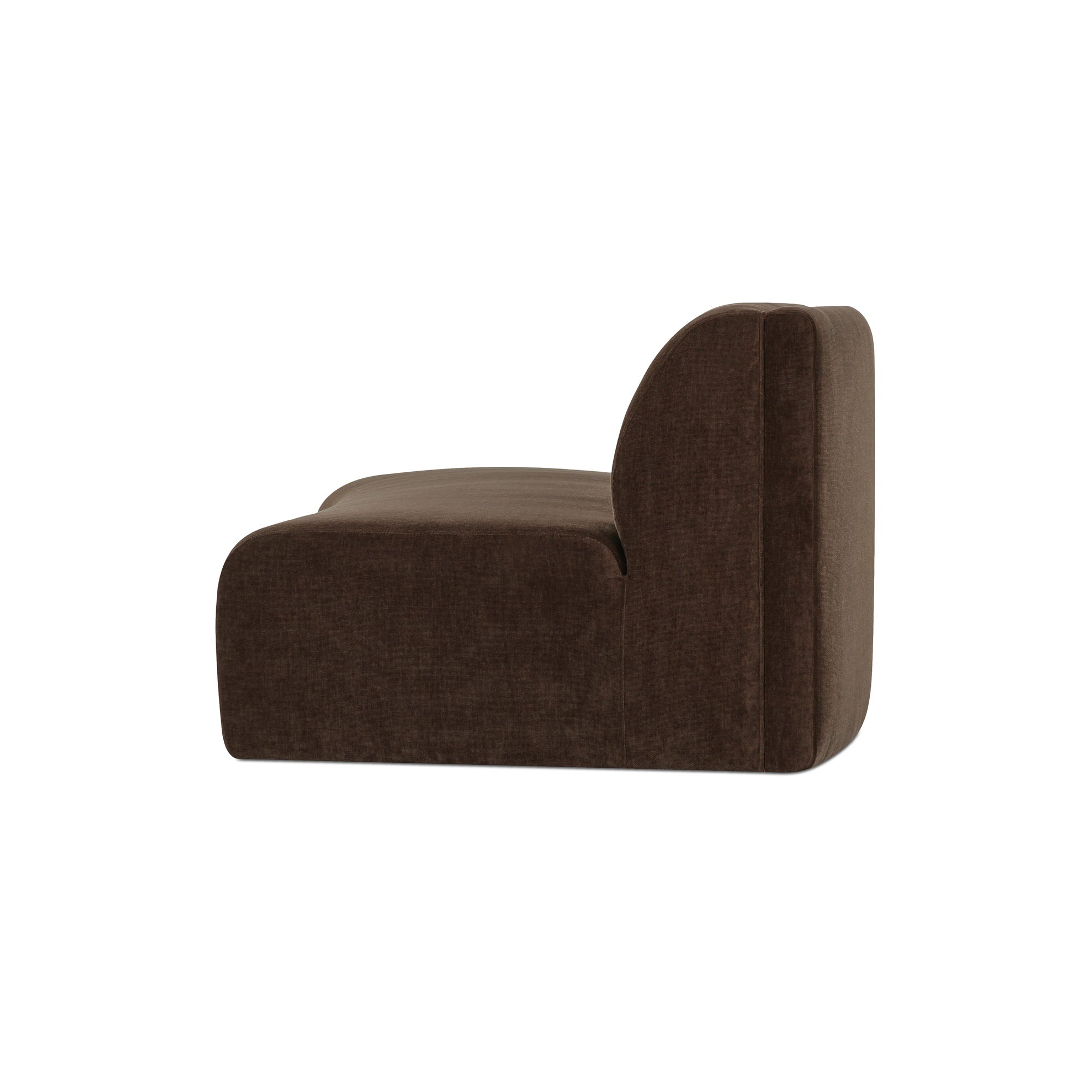 Moes Naomi Concave Sofa Dark Brown OA-1092-20