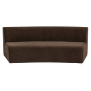 Moes Naomi Concave Sofa Dark Brown OA-1092-20