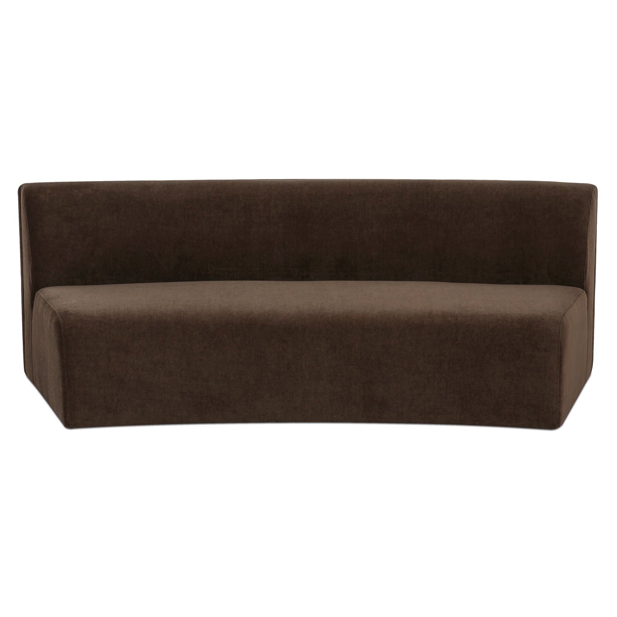 Moes Naomi Concave Sofa Dark Brown OA-1092-20