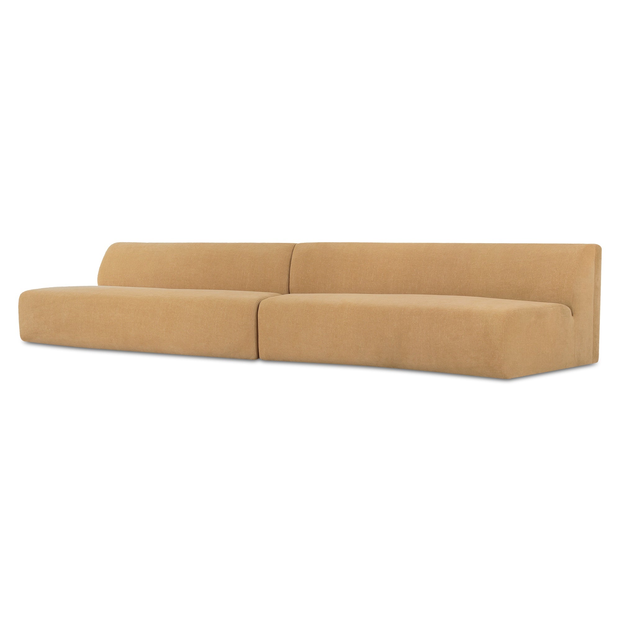 Moes Naomi 2 Piece Wave Modular Sectional Golden Yellow OA-1094-09