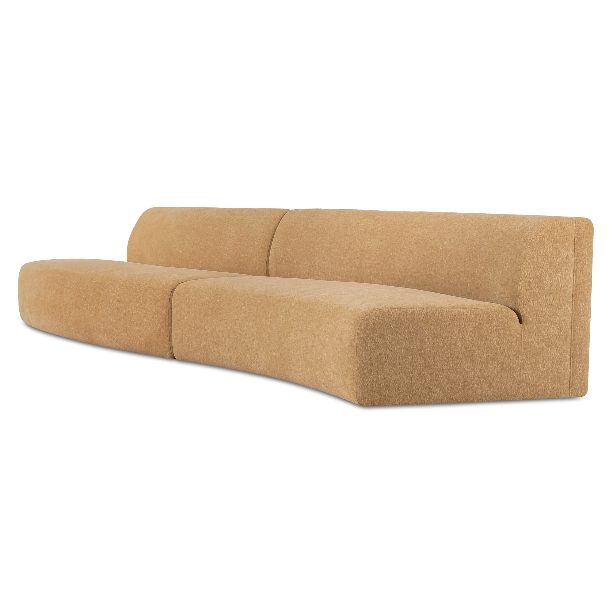 Moes Naomi 2 Piece Wave Modular Sectional Golden Yellow OA-1094-09