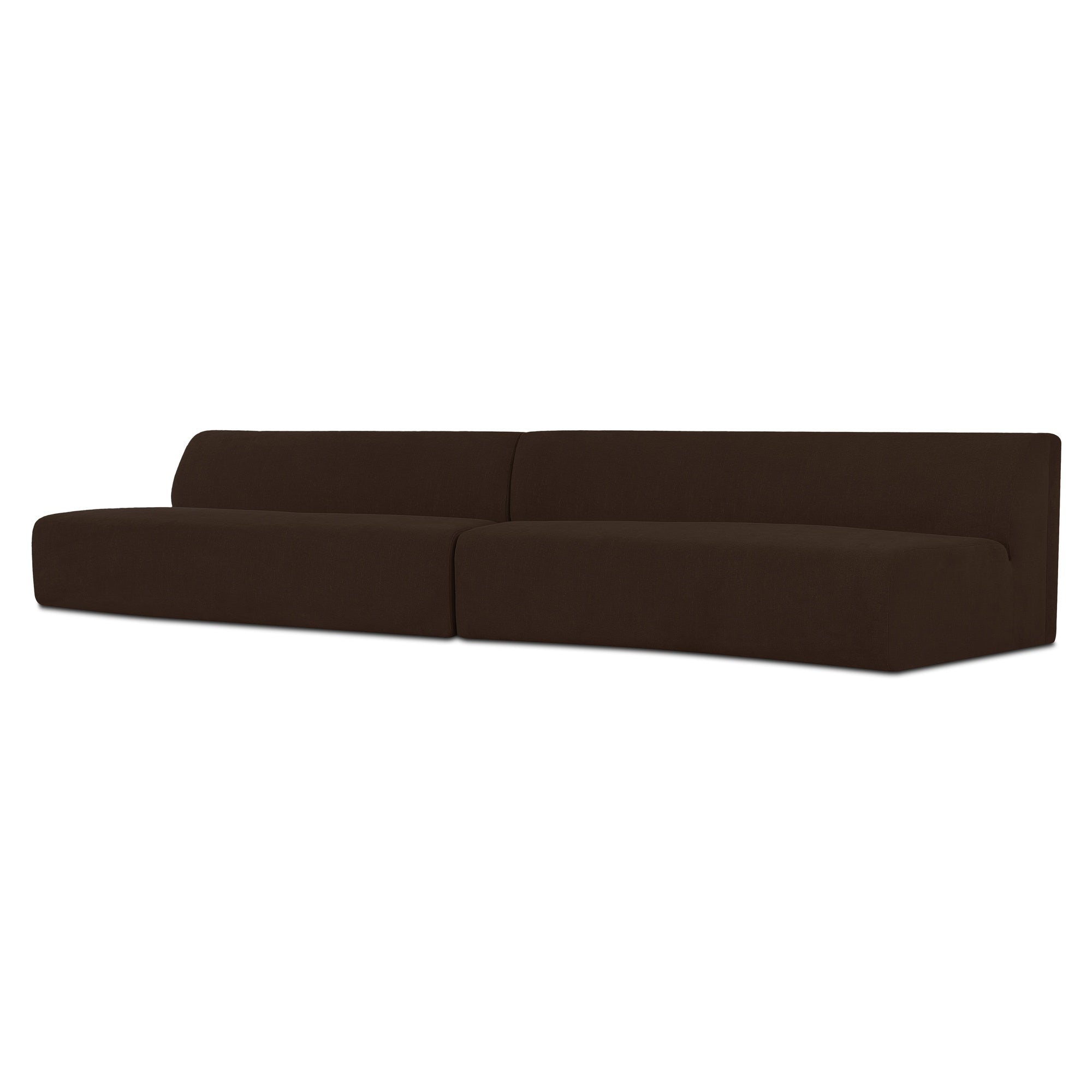 Moes Naomi 2 Piece Wave Modular Sectional Dark Brown OA-1094-20