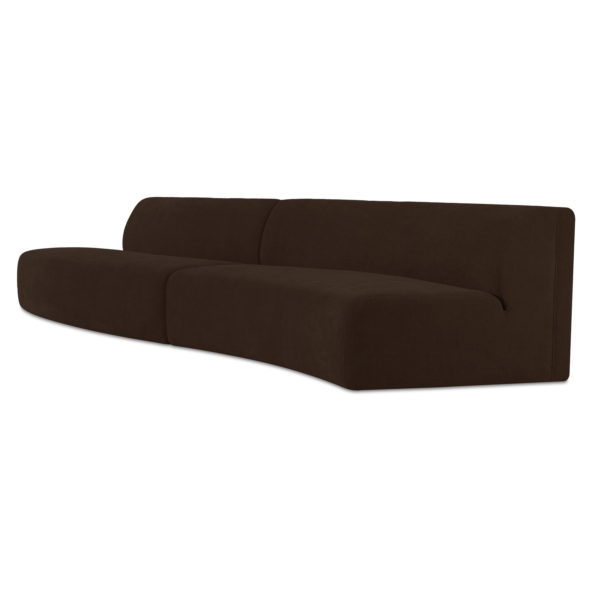 Moes Naomi 2 Piece Wave Modular Sectional Dark Brown OA-1094-20