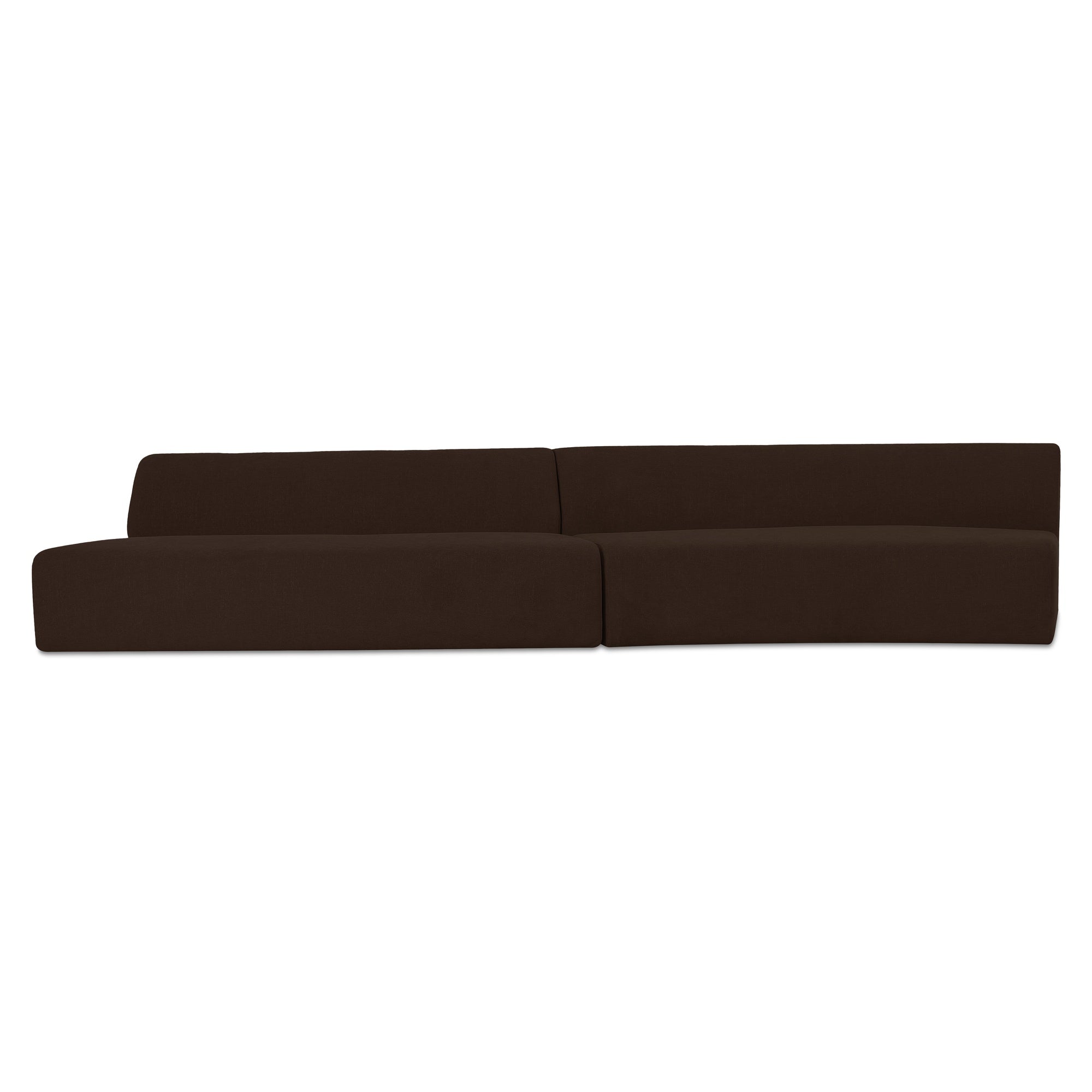 Moes Naomi 2 Piece Wave Modular Sectional Dark Brown OA-1094-20