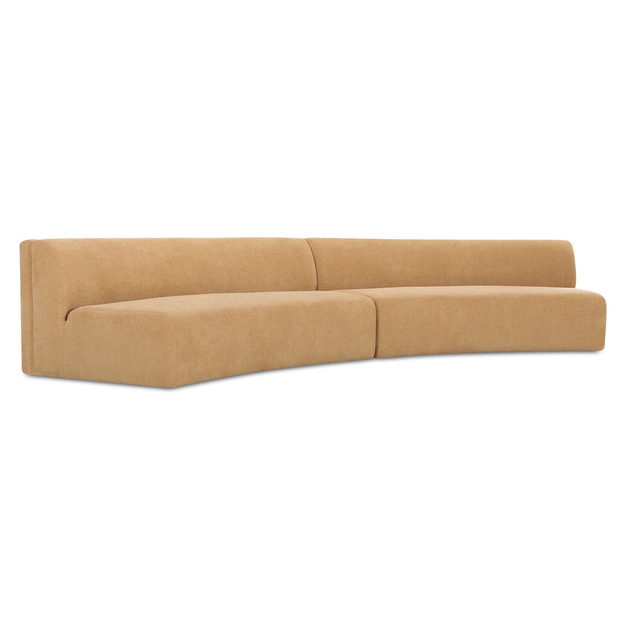 Moes Naomi 2 Piece Concave Modular Sectional Golden Yellow OA-1095-09