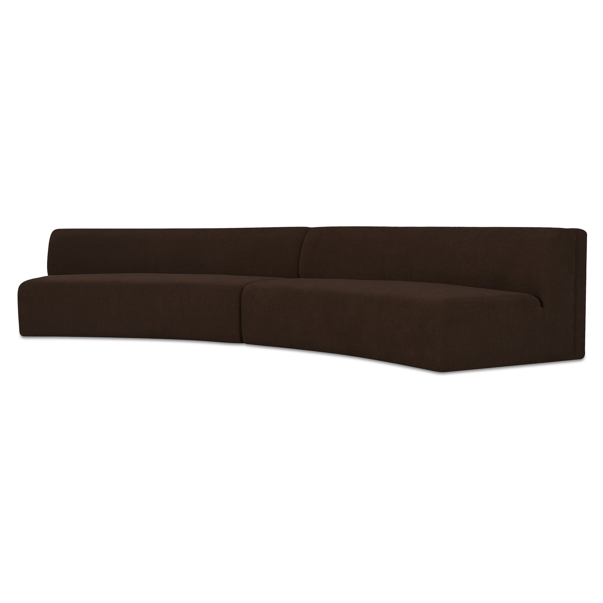 Moes Naomi 2 Piece Concave Modular Sectional Dark Brown OA-1095-20