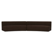 Moes Naomi 2 Piece Concave Modular Sectional Dark Brown OA-1095-20