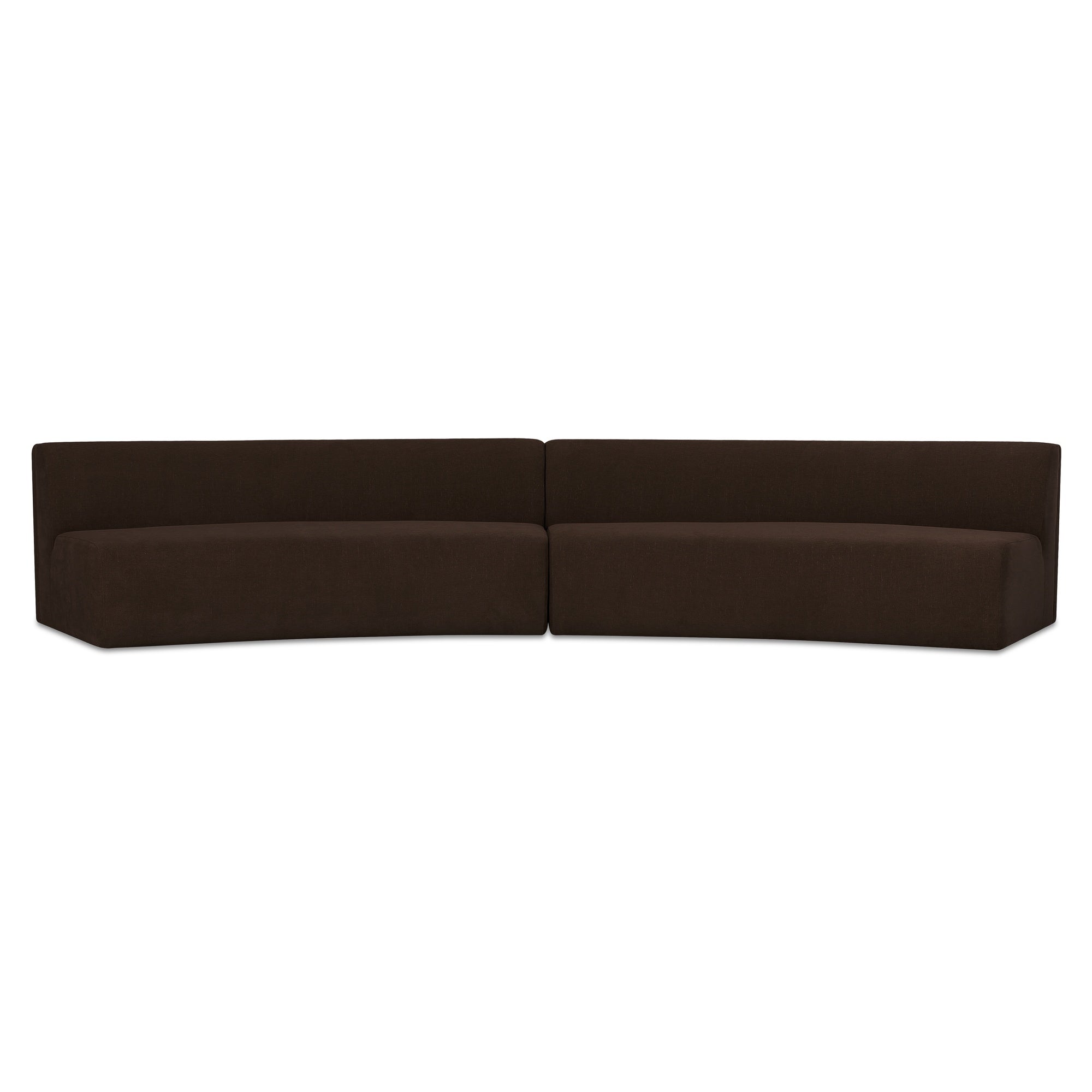 Moes Naomi 2 Piece Concave Modular Sectional Dark Brown OA-1095-20