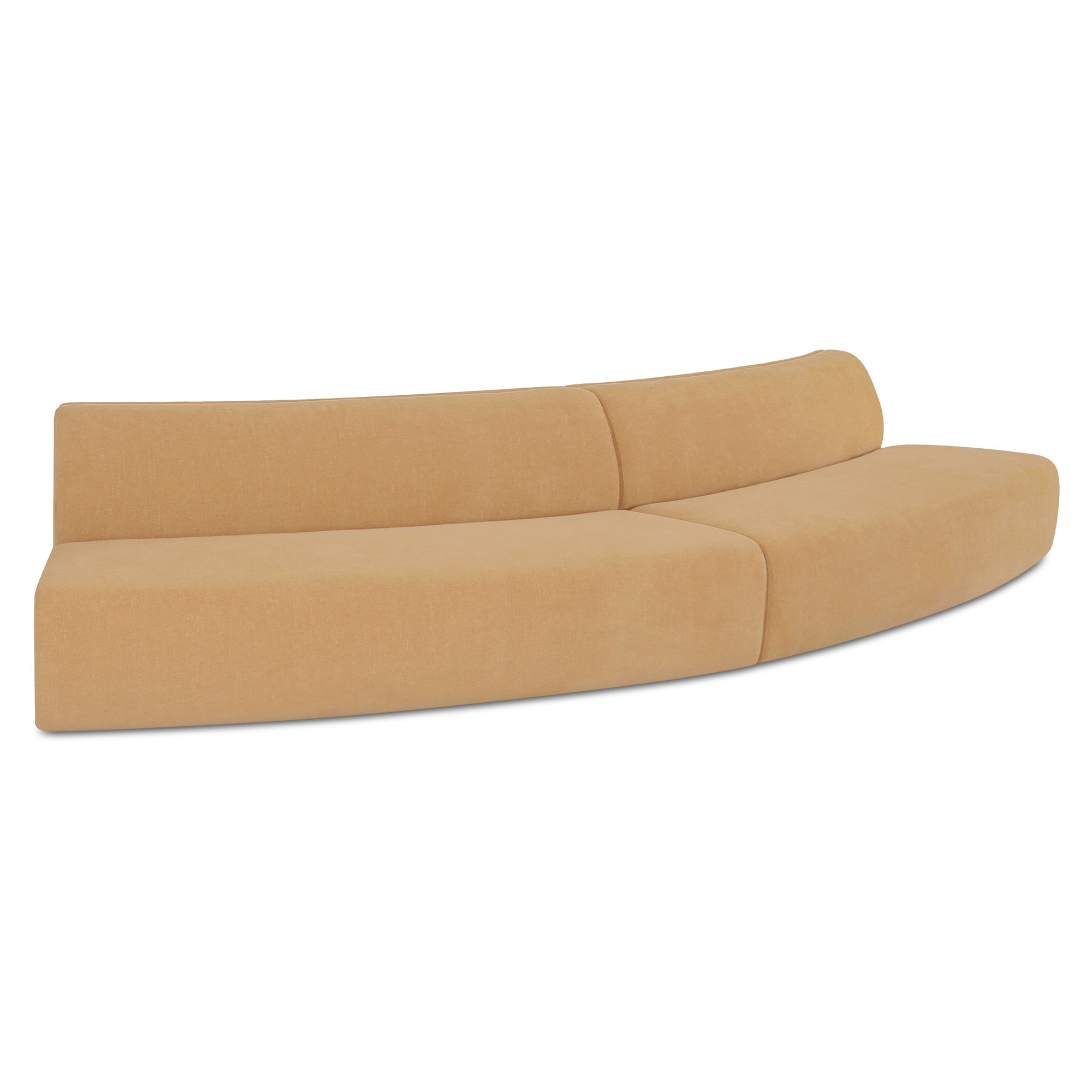 Moes Naomi 2 Piece Convex Modular Sectional Golden Yellow OA-1096-09