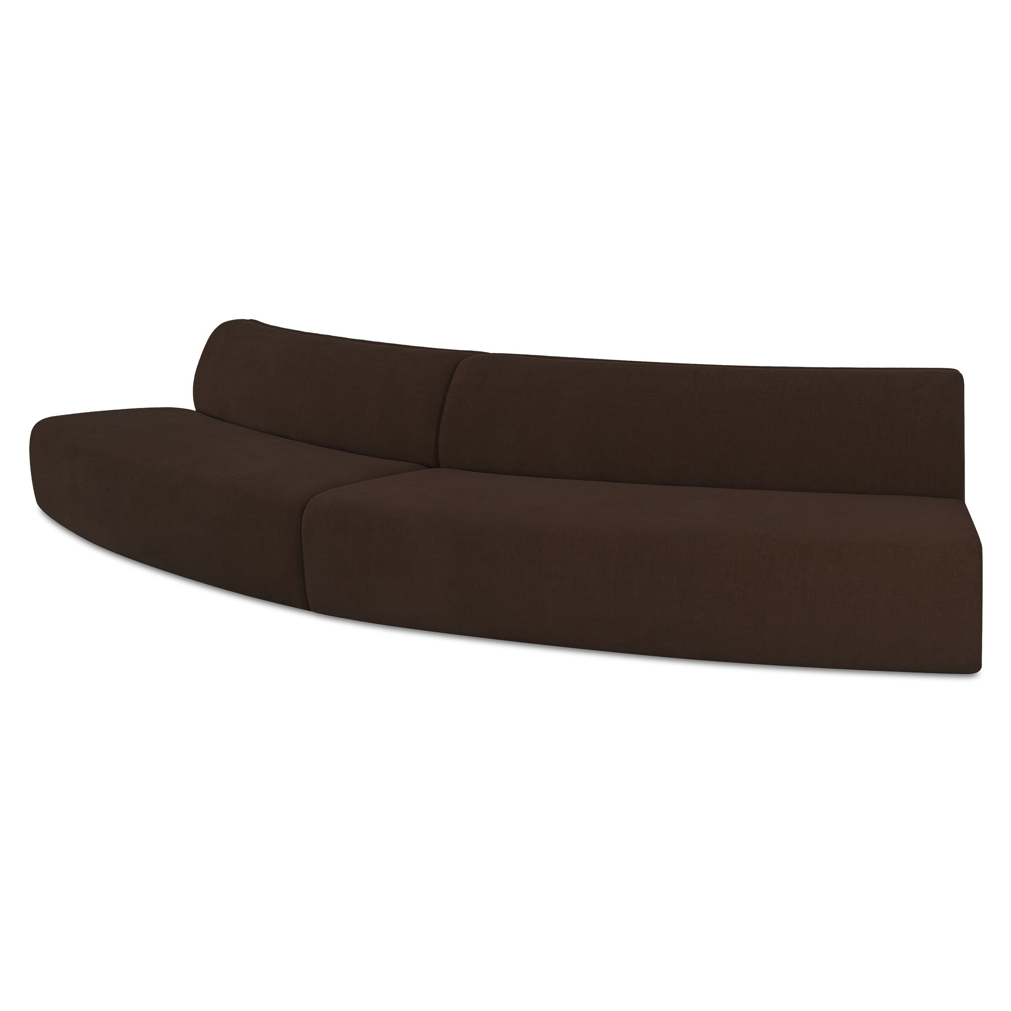 Moes Naomi 2 Piece Convex Modular Sectional Dark Brown OA-1096-20