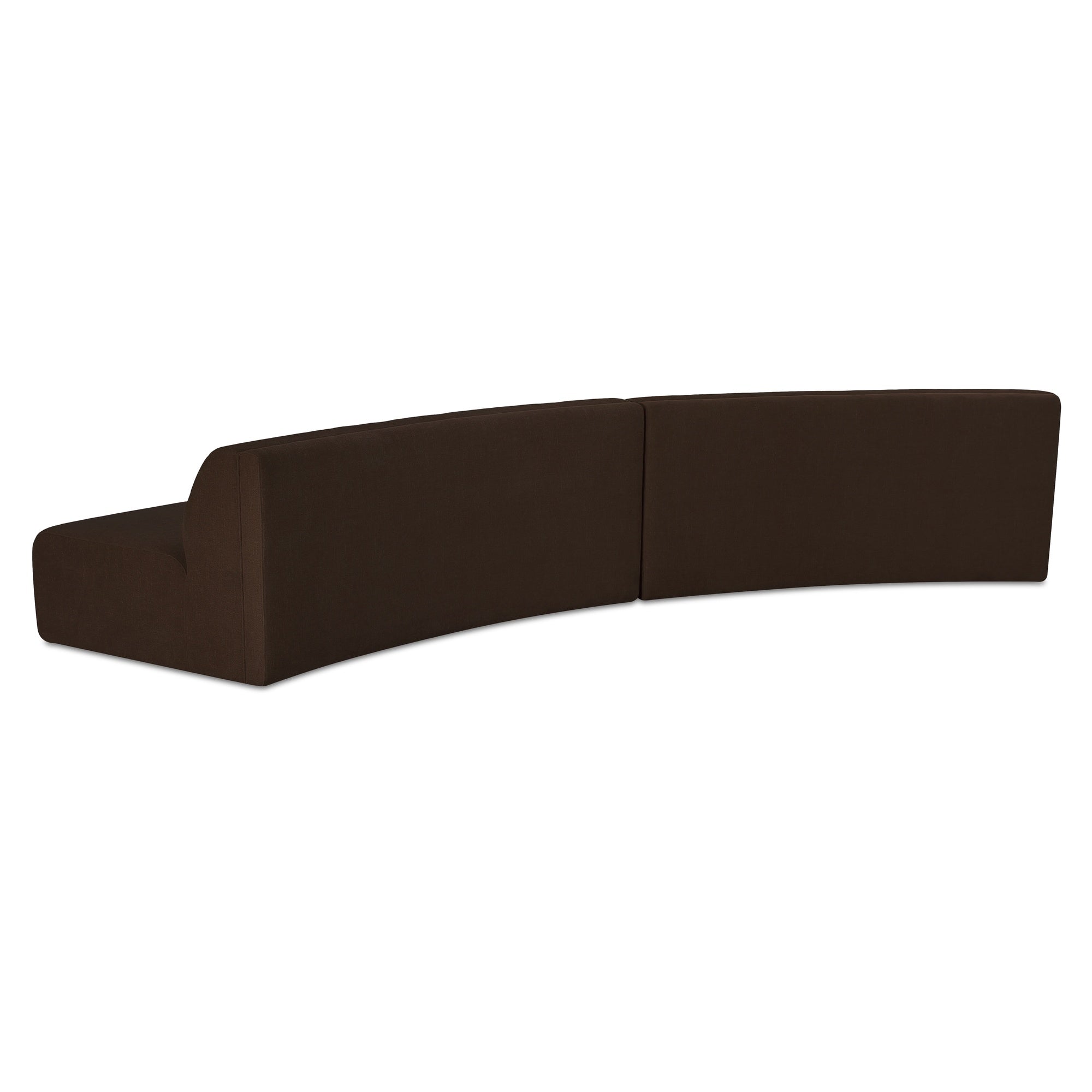 Moes Naomi 2 Piece Convex Modular Sectional Dark Brown OA-1096-20